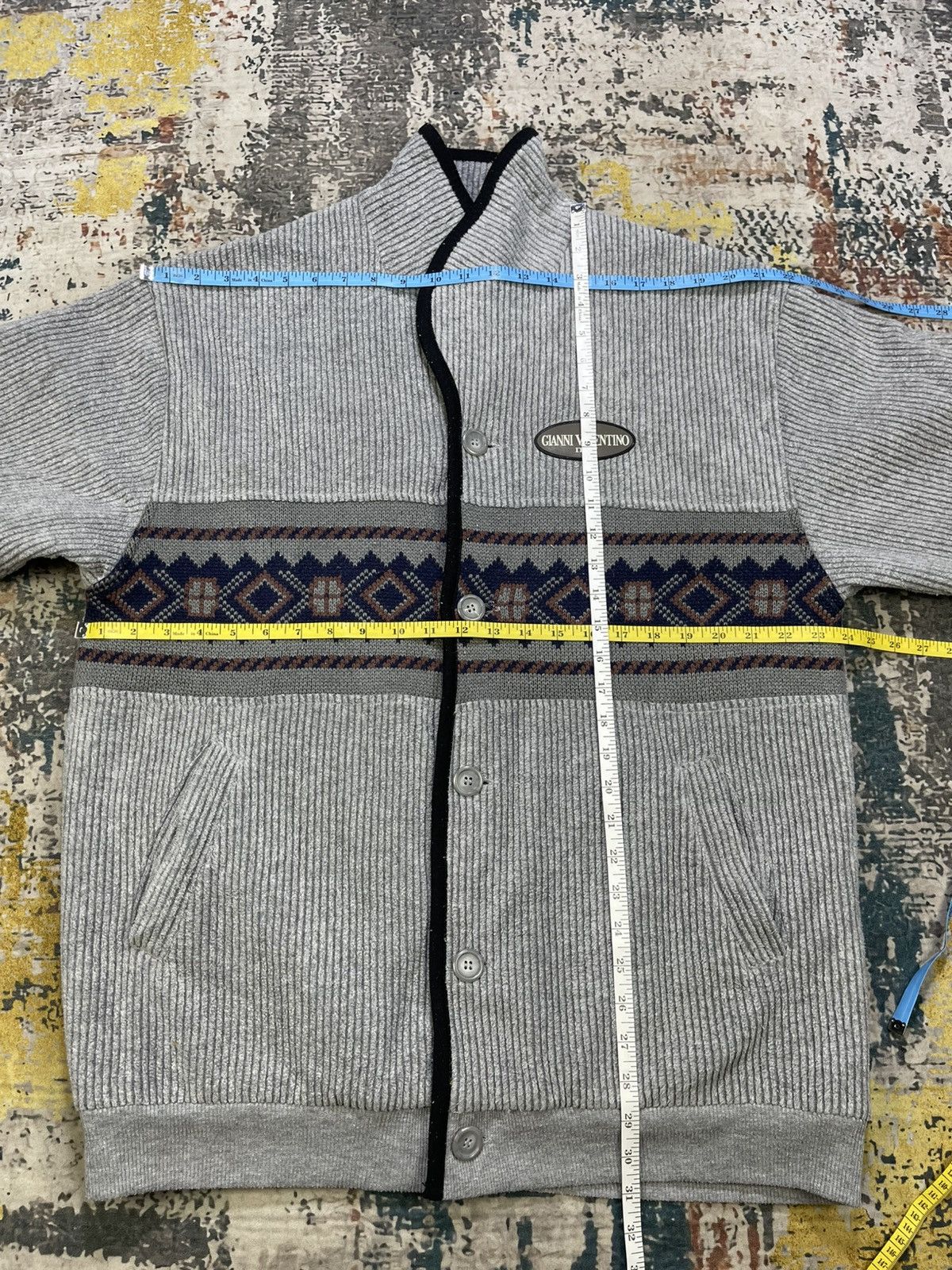 Gianni Valentino Gianni Valentino Knit Navajo Button Down Sweater Jacket Size US L / EU 52-54 / 3 - 11 Thumbnail