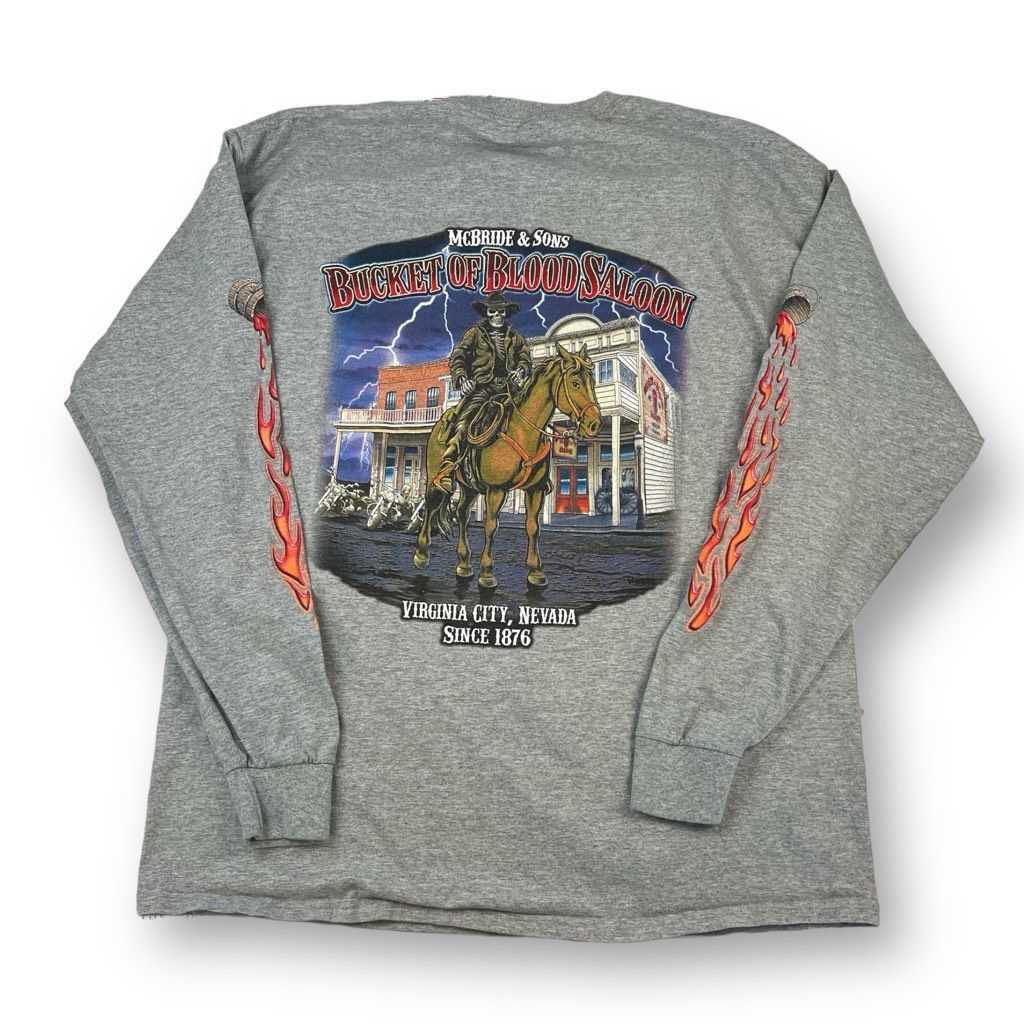 Fruit Of The Loom McBride & Sons Bucket Of Blood Heavy HD Fruit Of The Loom Long Sleeve T-Shirt XL Size US XL / EU 56 / 4 - 6 Thumbnail