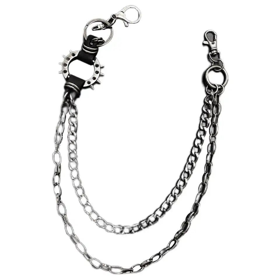 Jewelry Waist Chain Black with 2 Way Tracking Punk Style Size ONE SIZE - 6 Thumbnail