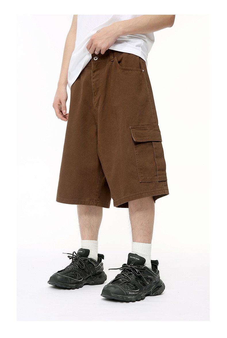 Japanese Brand × Jean Casual Straight Cotton Brown Denim Shorts Size US 32 / EU 48 - 5 Thumbnail