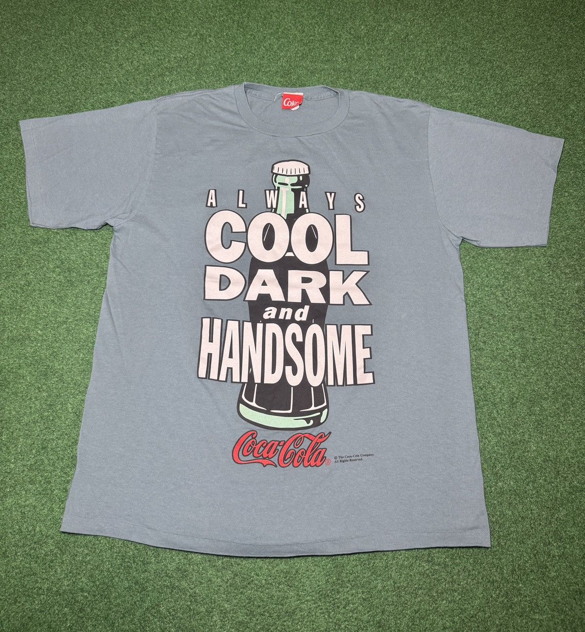 Coca Cola Vintage 90s Coca Cola Coke Cool Dark Handsome XL T Shirt Size US XL / EU 56 / 4 - 1 Thumbnail