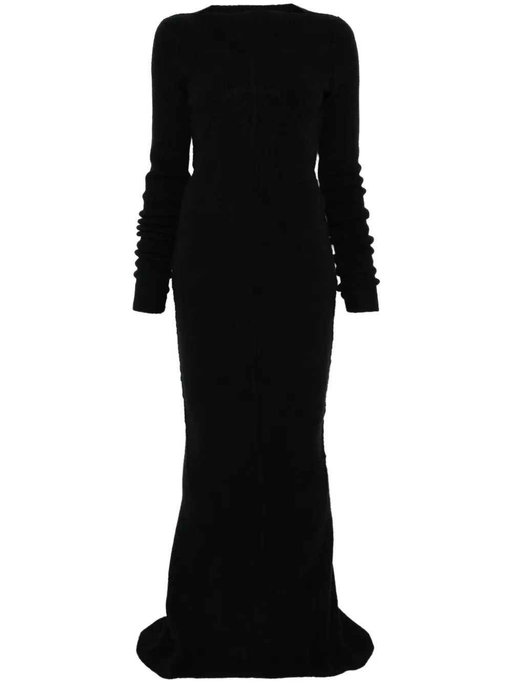Rick Owens o1y0126 Sweater Maxi Dress in Black Size XS / US 0-2 / IT 36-38 - 1 Thumbnail