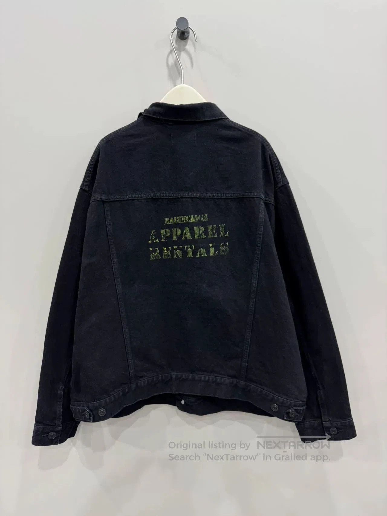 Balenciaga Balenciaga Black Yellow Printed Denim Jacket. Size XS / US 0-2 / IT 36-38 - 2 Thumbnail