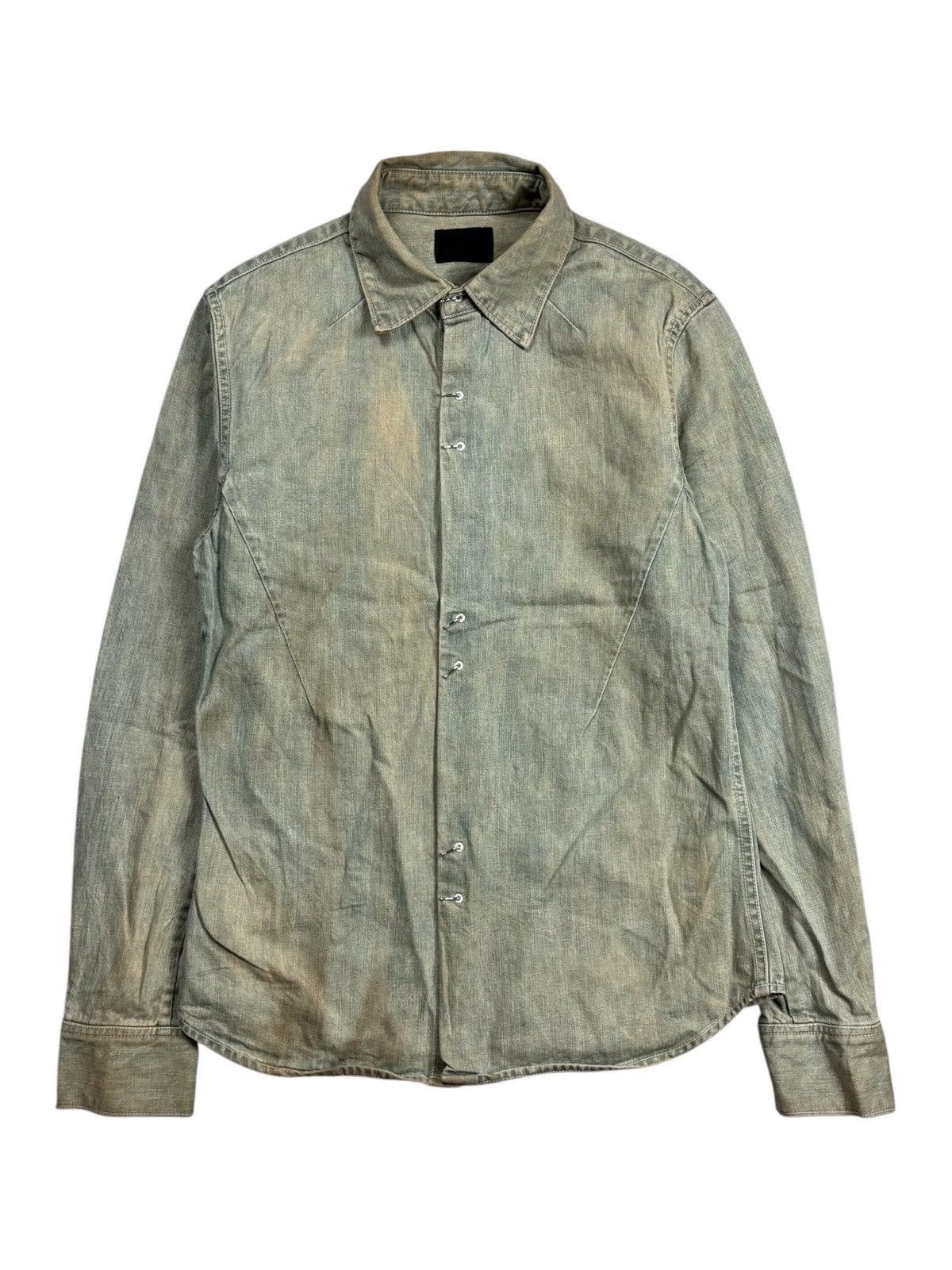 2000s Hym - Mud Wash Hook And Eye Shirt