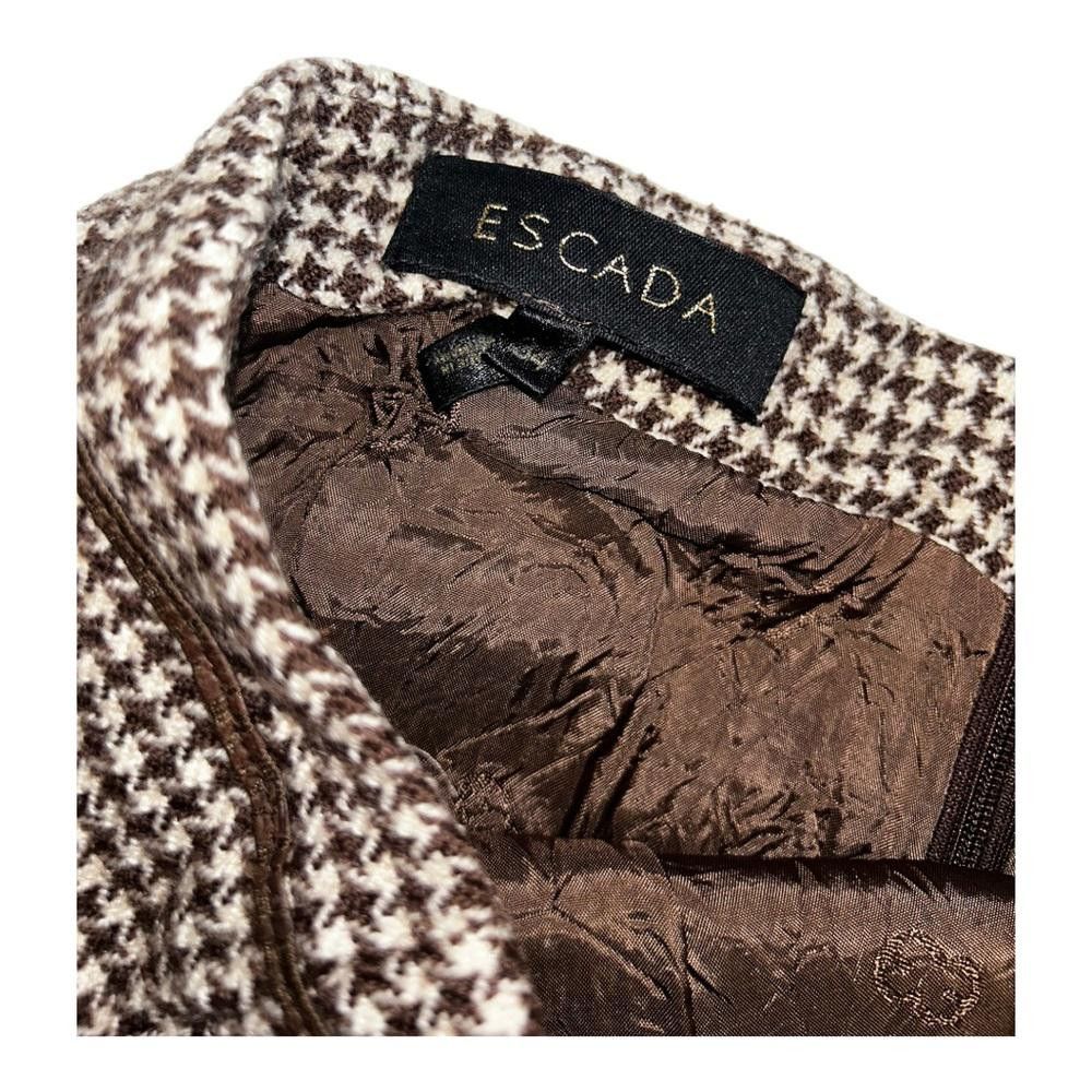 Escada Escada l Vintage Houndstooth Wool Pencil Skirt Size 34/2 Size 26" / US 2 / IT 38 - 6 Thumbnail