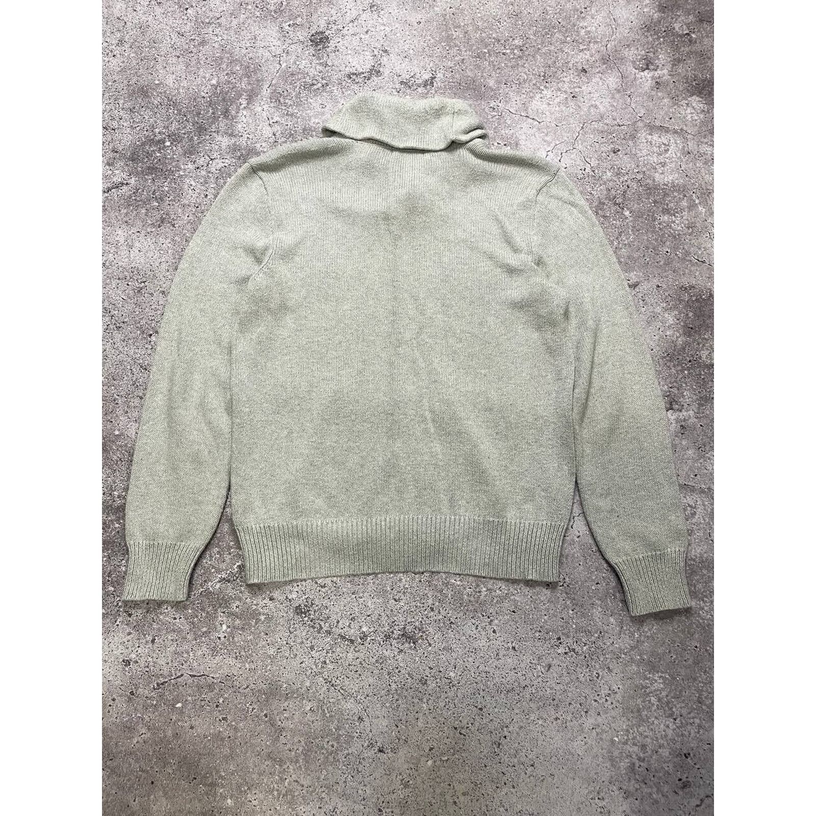 Ralph Lauren × Vintage Vintage Polo Ralph Lauren Shawl Collar Sweater Grey Knit M Size US M / EU 48-50 / 2 - 6 Thumbnail