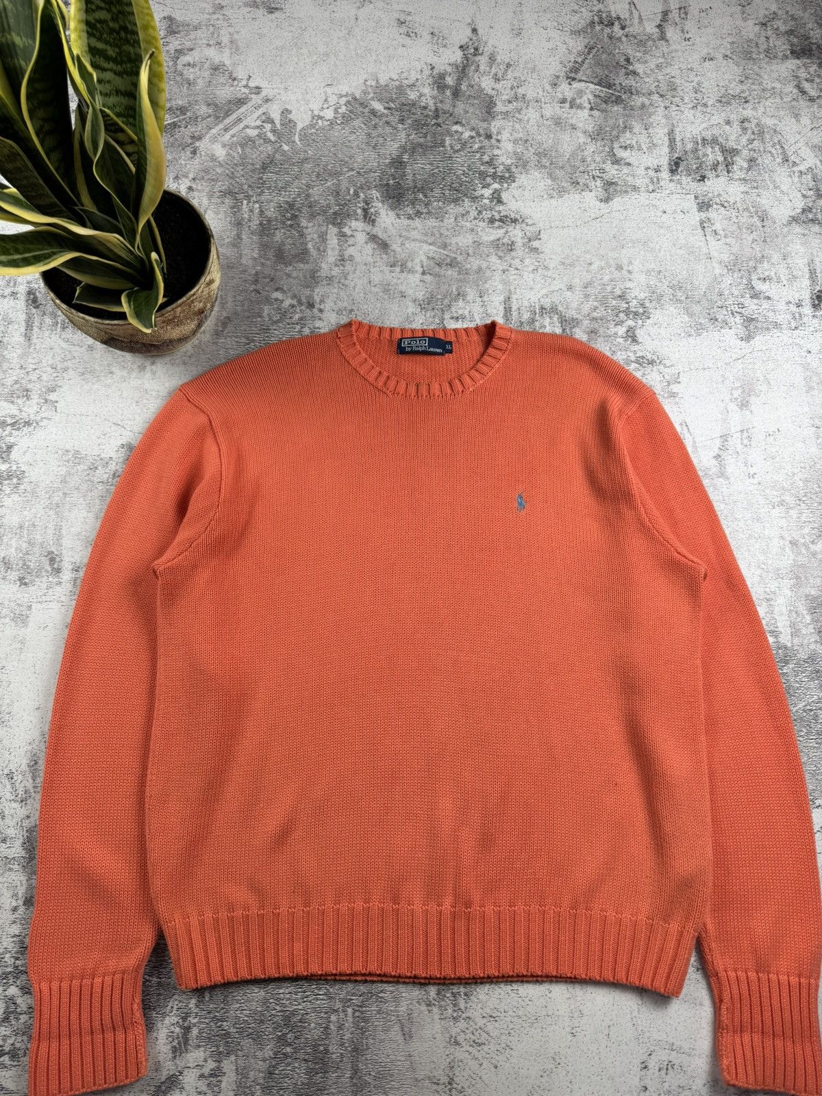 Polo Ralph Lauren Ralph Lauren Cotton Knited Peach Sweatshirt Sweater Pullover Size US XL / EU 56 / 4 - 4 Thumbnail