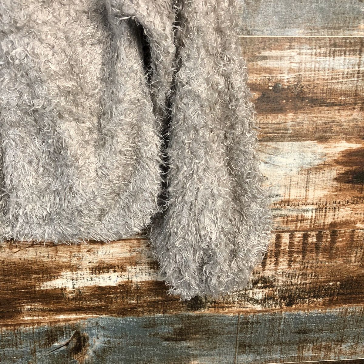 Japanese Brand DL Rope Picnic Grey Mohair Knitwear #C425 Size XS / US 0-2 / IT 36-38 - 8 Thumbnail