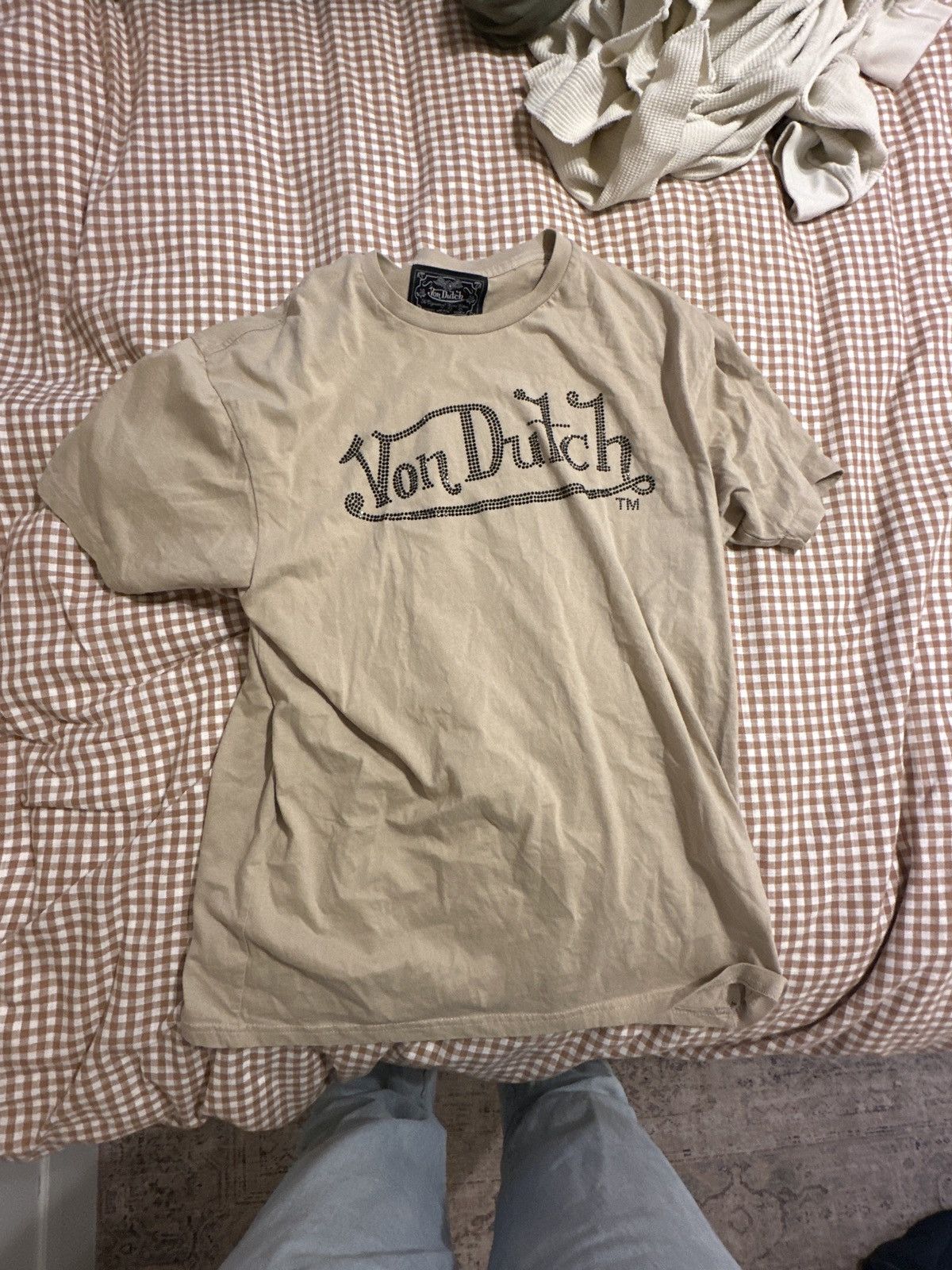 Von Dutch Beige Von Dutch T shirt Size US L / EU 52-54 / 3 - 1 Thumbnail