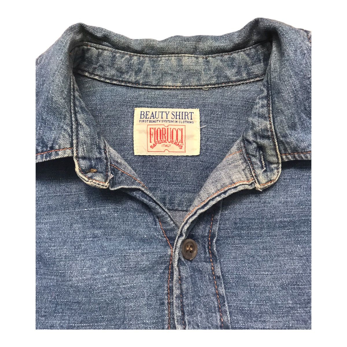 Fiorucci × Vintage Vintage Fiorucci Safety Jean Italy Denim Tshirt Size US M / EU 48-50 / 2 - 5 Thumbnail