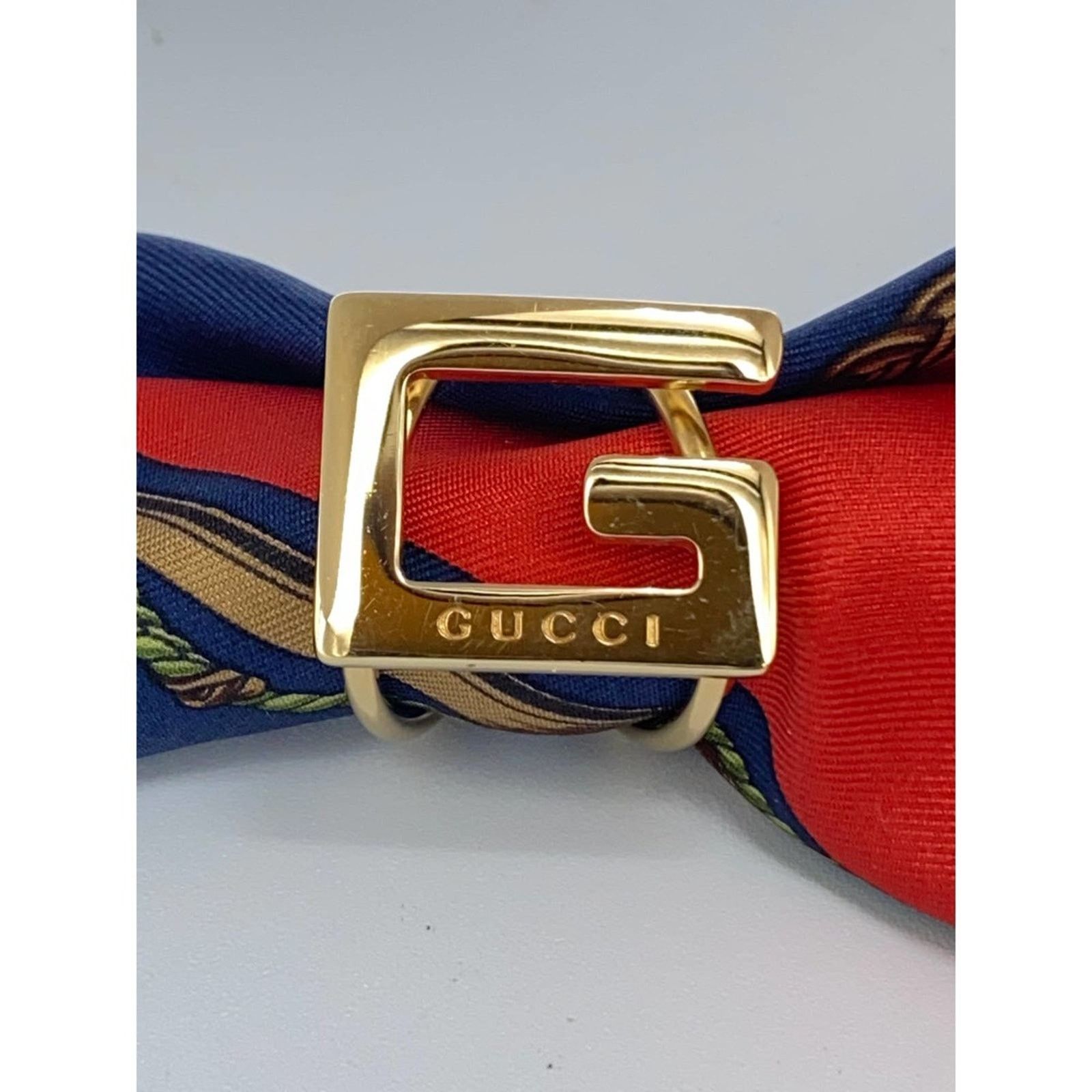Gucci Gucci G Logo Gold tone Scarf Ring Size ONE SIZE - 3 Thumbnail
