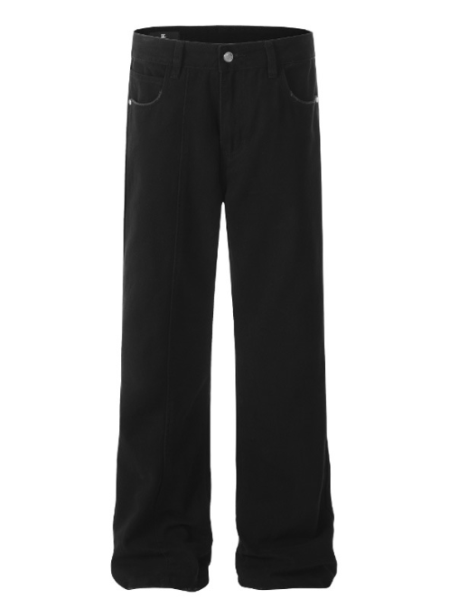 Japanese Brand × Jean Retro simple black slim fit versatile casual jeans Size US 32 / EU 48 - 5 Thumbnail