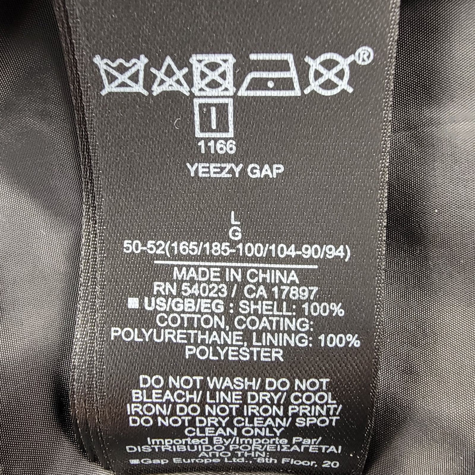 Yeezy Yeezy Gap by Balenciaga Coated Cotton Parka Black Sz L Size US L / EU 52-54 / 3 - 8 Thumbnail