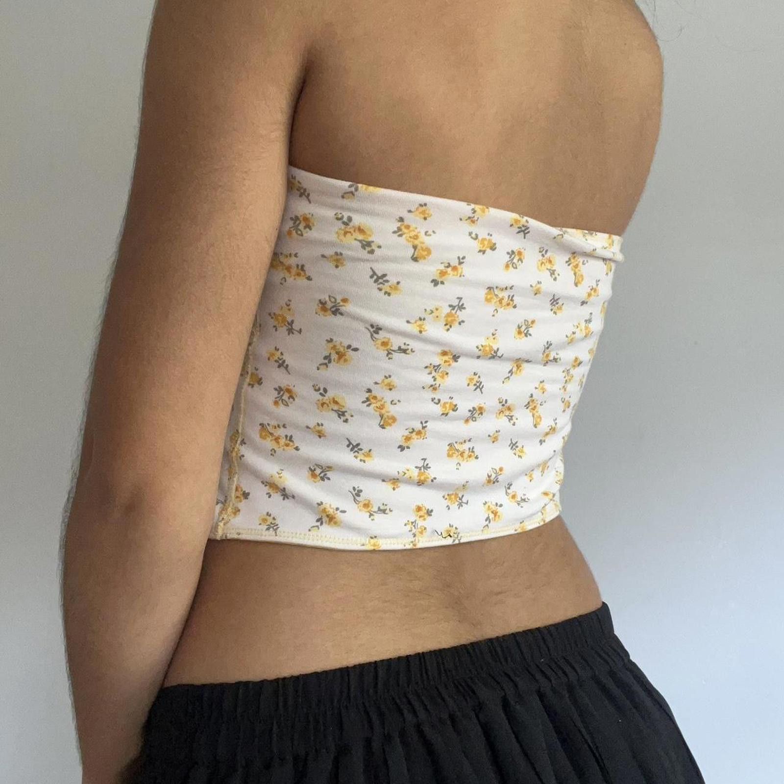 Other Yellow and white floral tube top #floral #tubetop Size M / US 6-8 / IT 42-44 - 3 Thumbnail