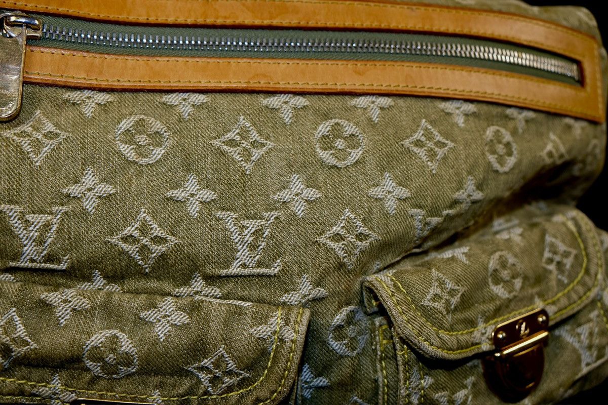 Louis Vuitton Louis Vuitton Denim Baggy Shoulder Handbag Green Size ONE SIZE - 2 Thumbnail