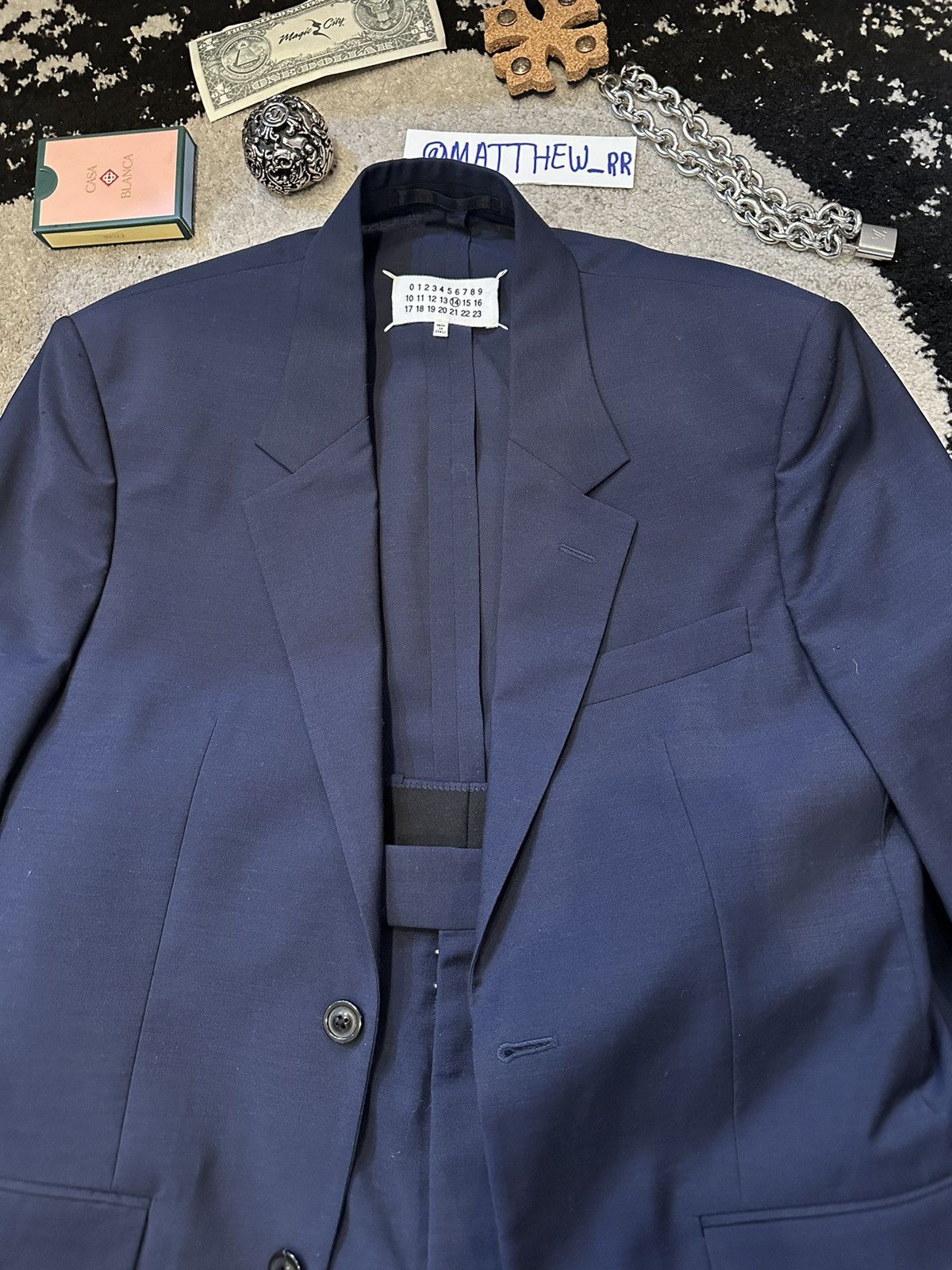 Maison Margiela Maison Margiela Blue Linen Suit Size 36S - 4 Thumbnail