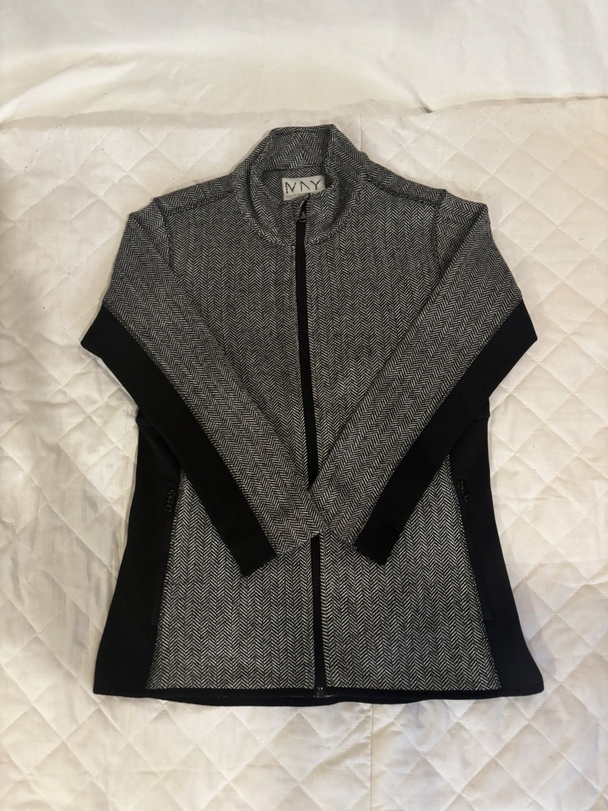 Andrew Marc Black & gray Jacket.uj047 Size US XXS / EU 40 - 1 Thumbnail