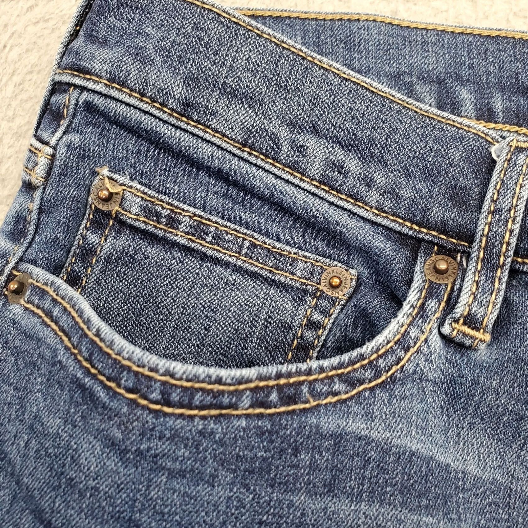 Calvin Klein Calvin Klein Jeans Womens Blue Denim 5 Pocket Super Stretch Grunge Straight Size 32" / US 10 / IT 46 - 7 Thumbnail