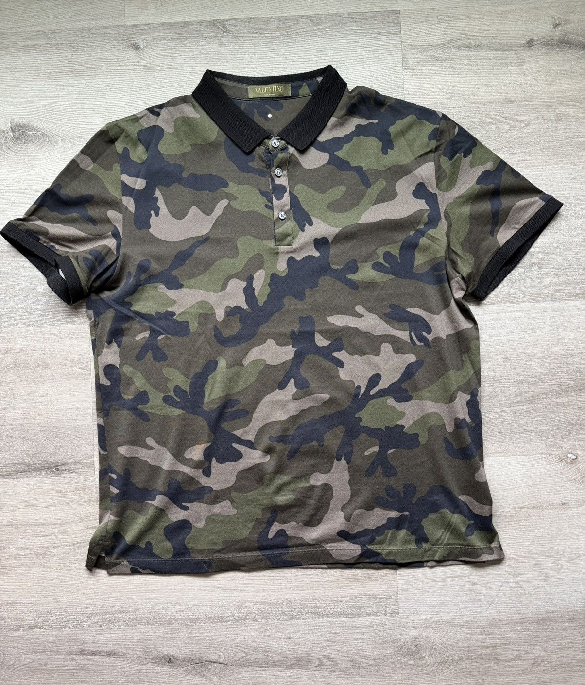 Valentino Valentino camofluage short sleeve polo shirt Size US XXL / EU 58 / 5 - 1 Thumbnail