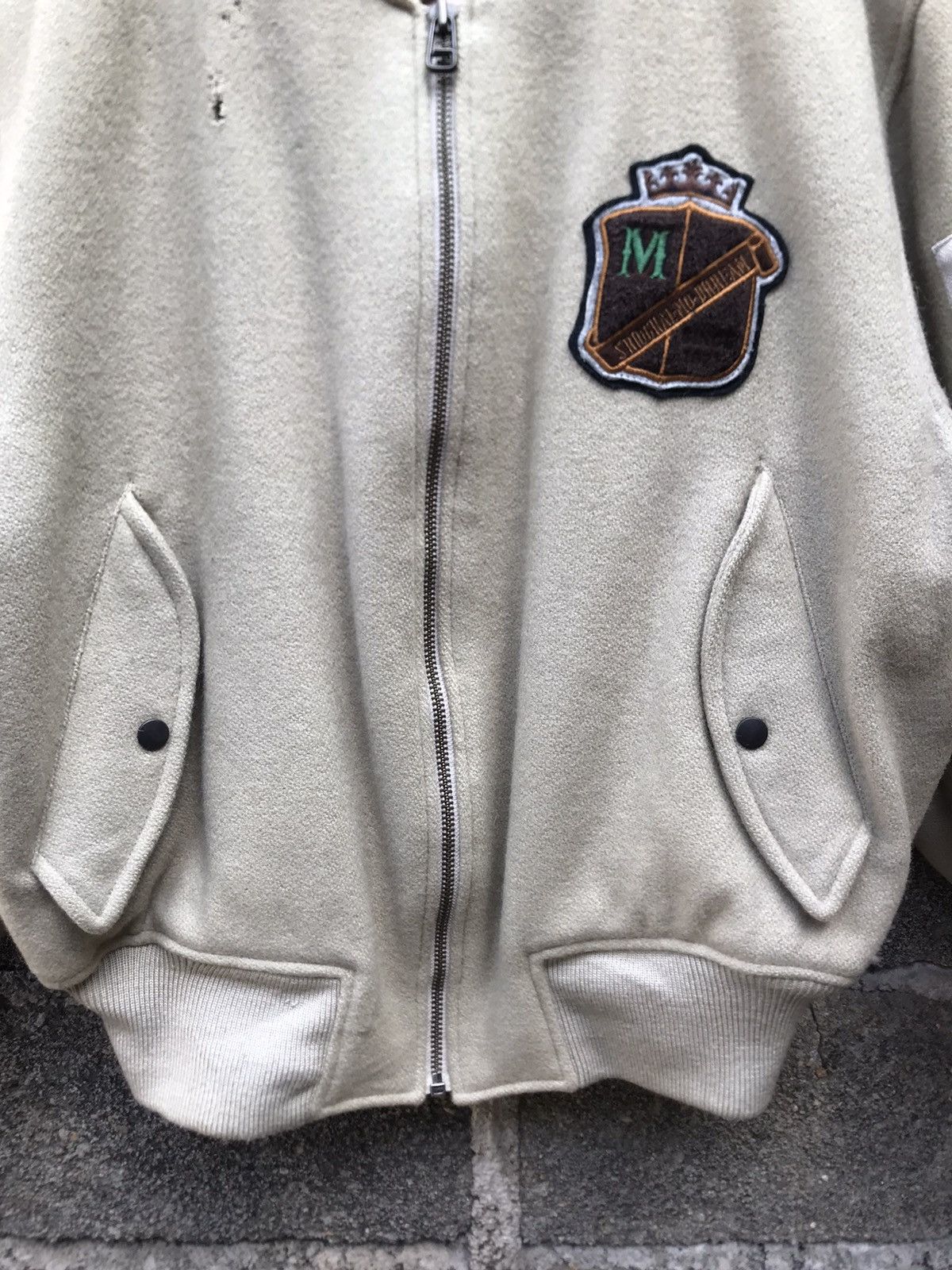 McGregor × Vintage ⚡️Vintage 90s Mc Gregor Wool Bomber Jacket Size US L / EU 52-54 / 3 - 3 Thumbnail