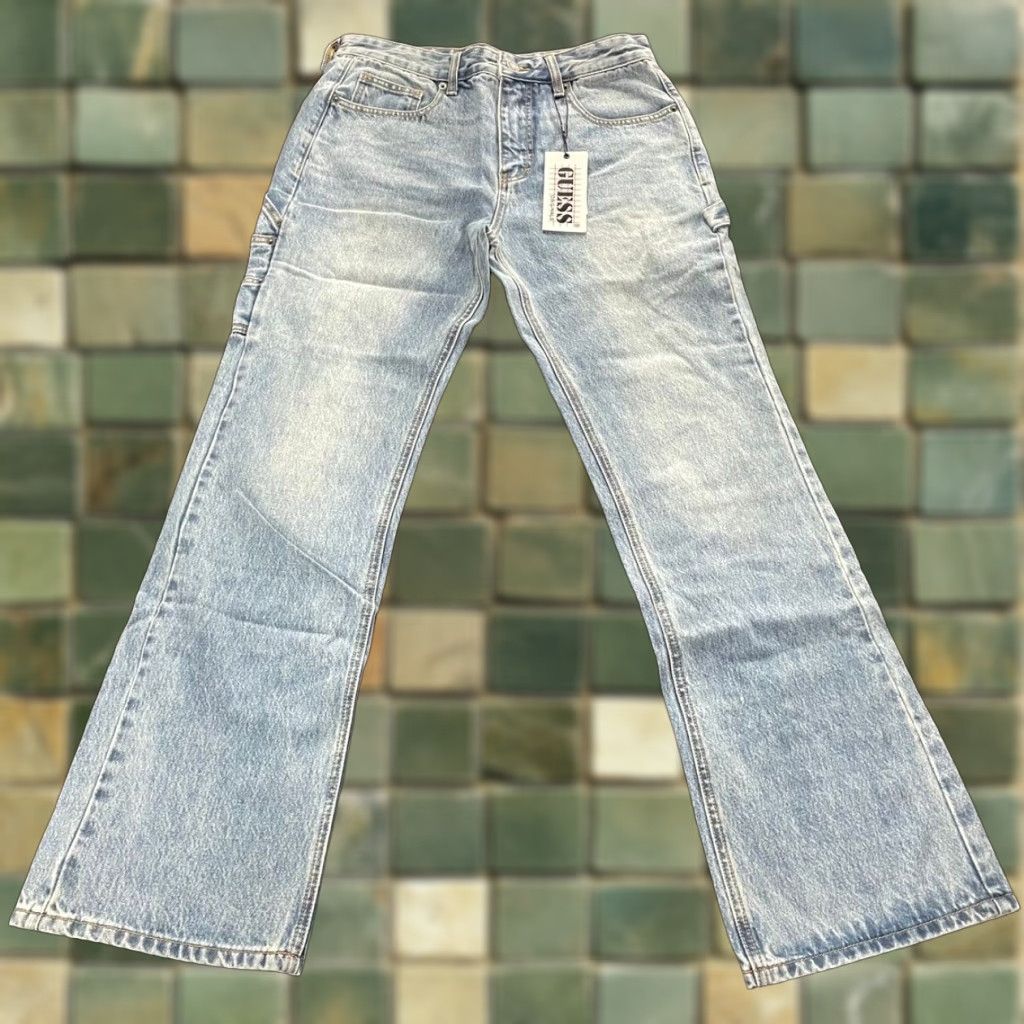 GUESS GO Bootcut Carpenter Jeans Men's 30x32 Go Fez Medium Wash Denim Blue Boots Carpent er Relaxed Regular 5-Pocket M5RG86D4XY0 Mens