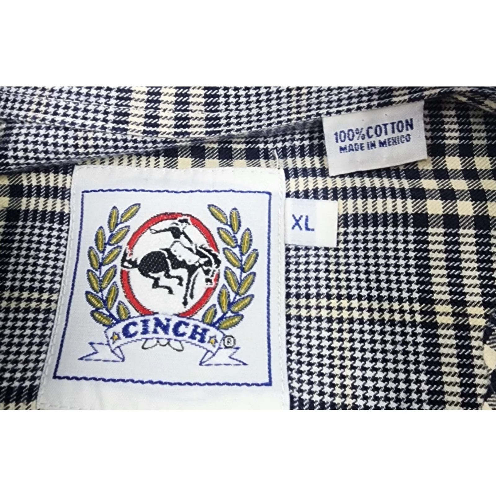 Vintage Cinch Shirt Mens Extra Large Plaid Button Up Long Sleeve Western Cowboy Shirt Size US XL / EU 56 / 4 - 6 Thumbnail