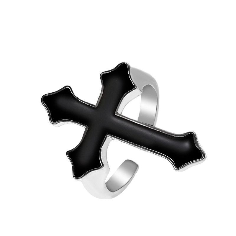 Jewelry Cross Vintage Jewelry Rings Open Chrome Ring (Size 7-13) Size ONE SIZE - 6 Thumbnail