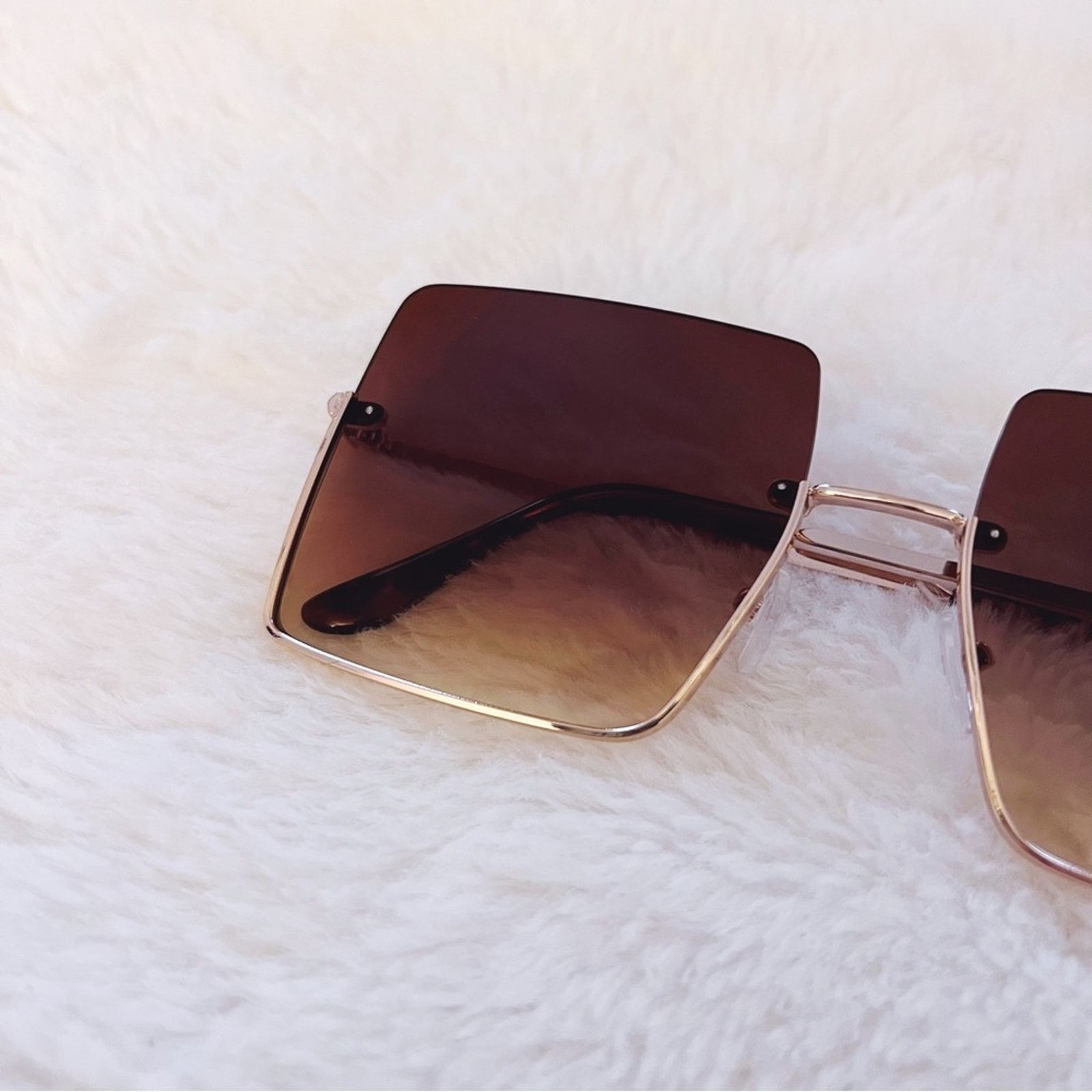 Other Blair Brown Modern Rectangle Half Rim Sunglasses Size ONE SIZE - 2 Thumbnail