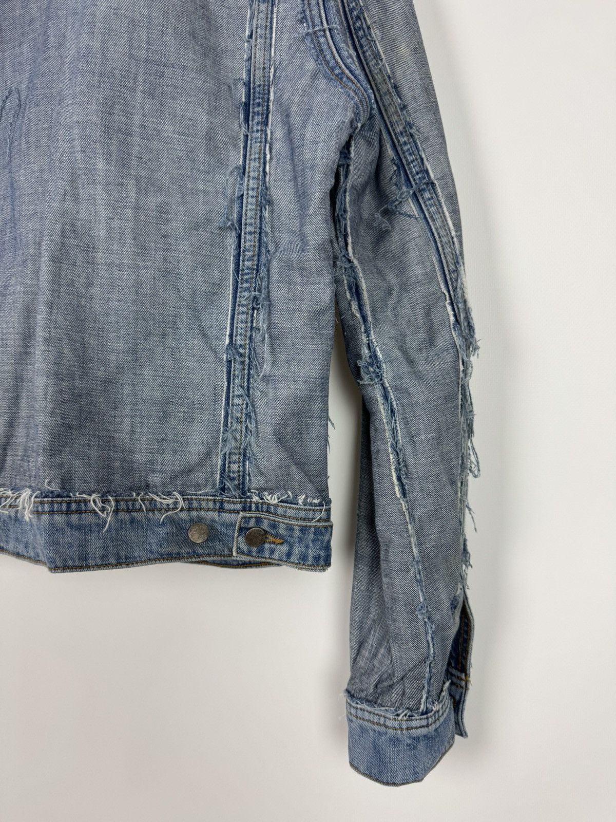 H&M × Maison Margiela SS12 Maison Margiela x H&M Distressed Reverse Denim Jacket Size US S / EU 44-46 / 1 - 14 Thumbnail