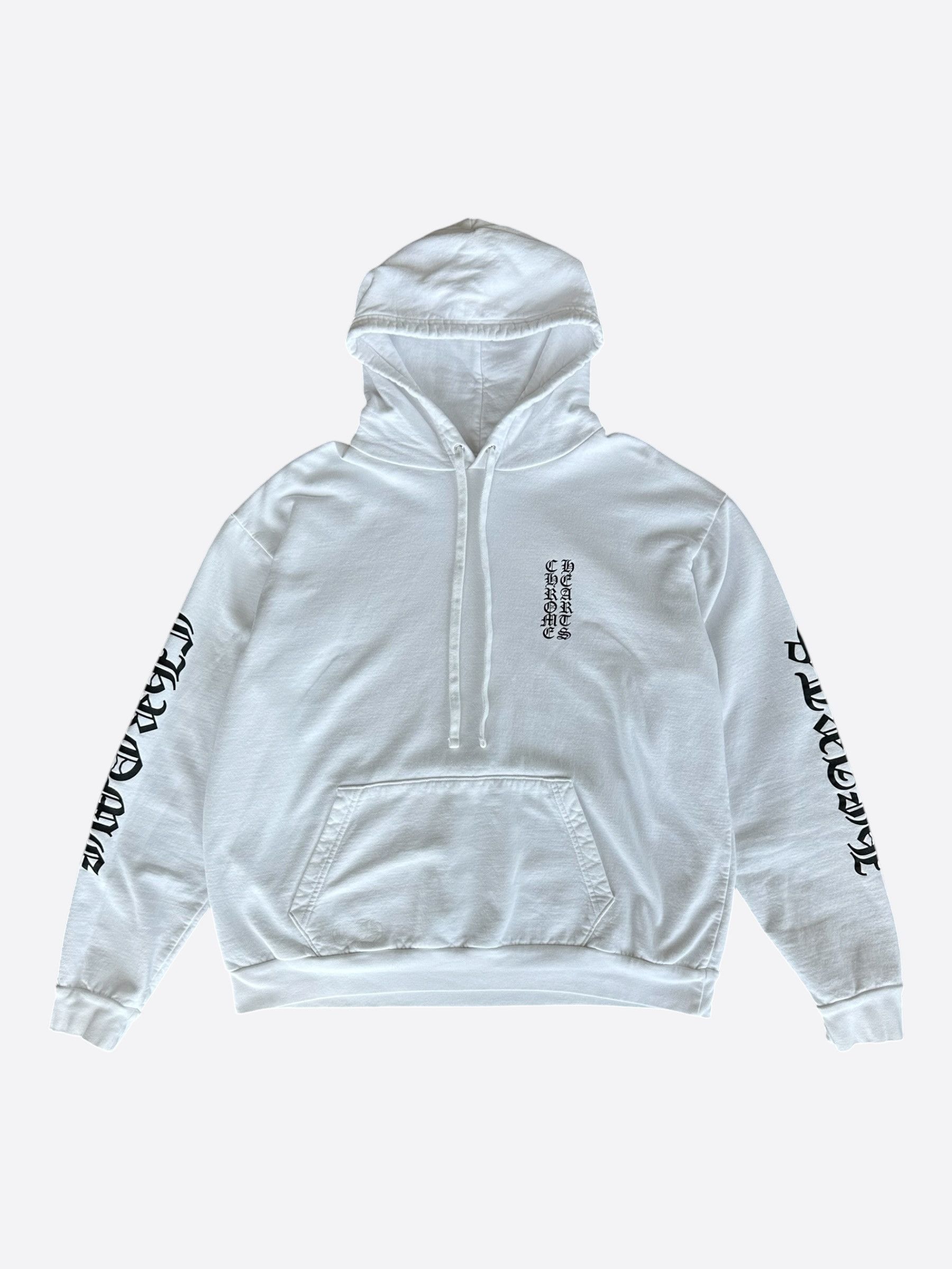 Chrome Hearts Chrome Hearts White & Black Script Logo Hoodie Size US L / EU 52-54 / 3 - 1 Thumbnail
