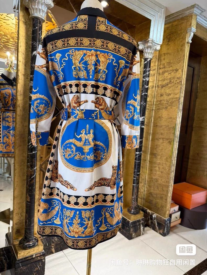 Versace Versace Classic baroque trench coat shirt dress coat Size M / US 6-8 / IT 42-44 - 8 Thumbnail