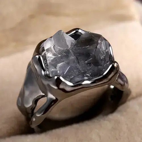 Japanese Brand × Vintage Fashion Irregular White Charm Ring size 7 8 9 10 11 Size ONE SIZE - 1 Thumbnail