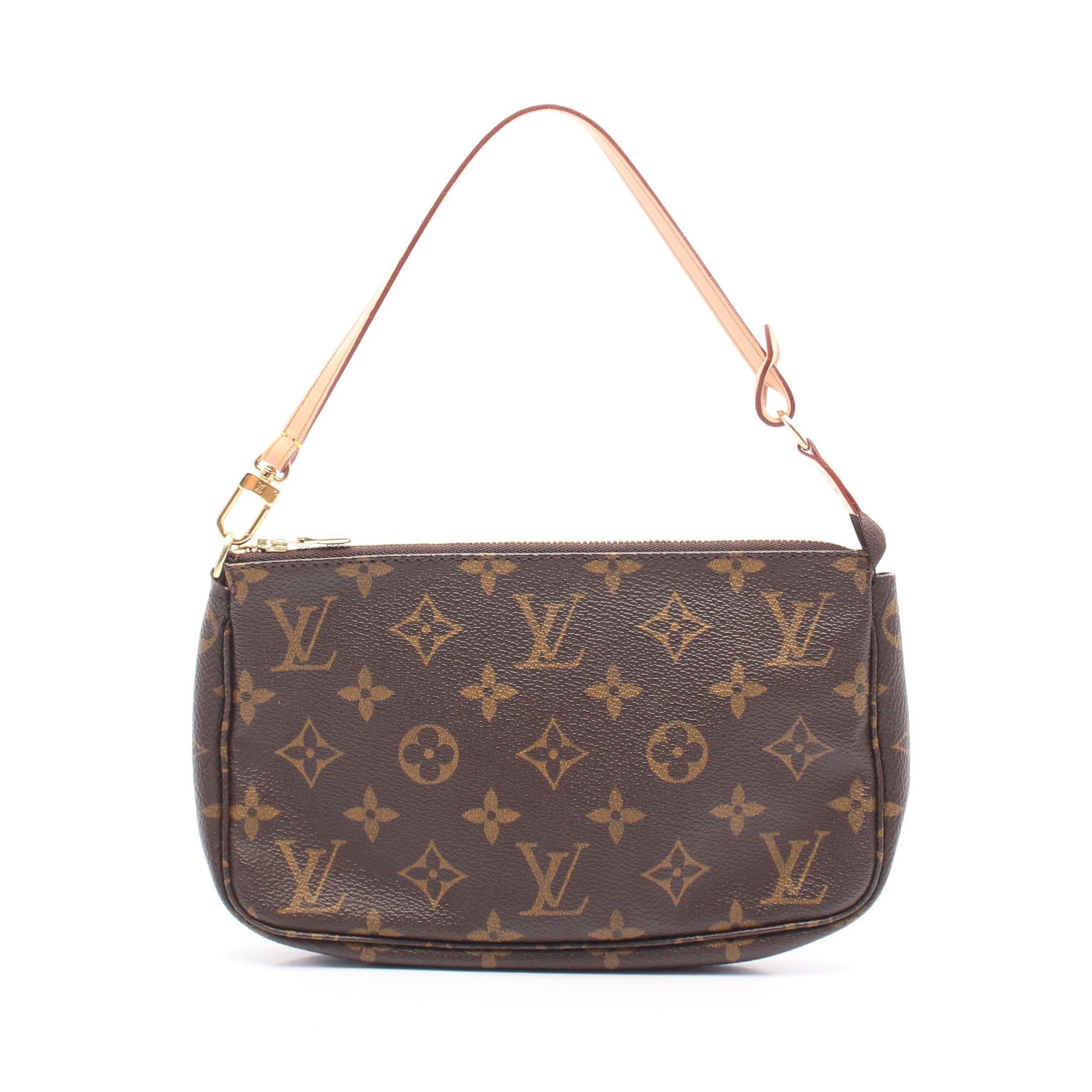 Louis Vuitton Louis Vuitton Pochette Accessoires Monogram Handbag Leather Brown Size ONE SIZE - 1 Thumbnail