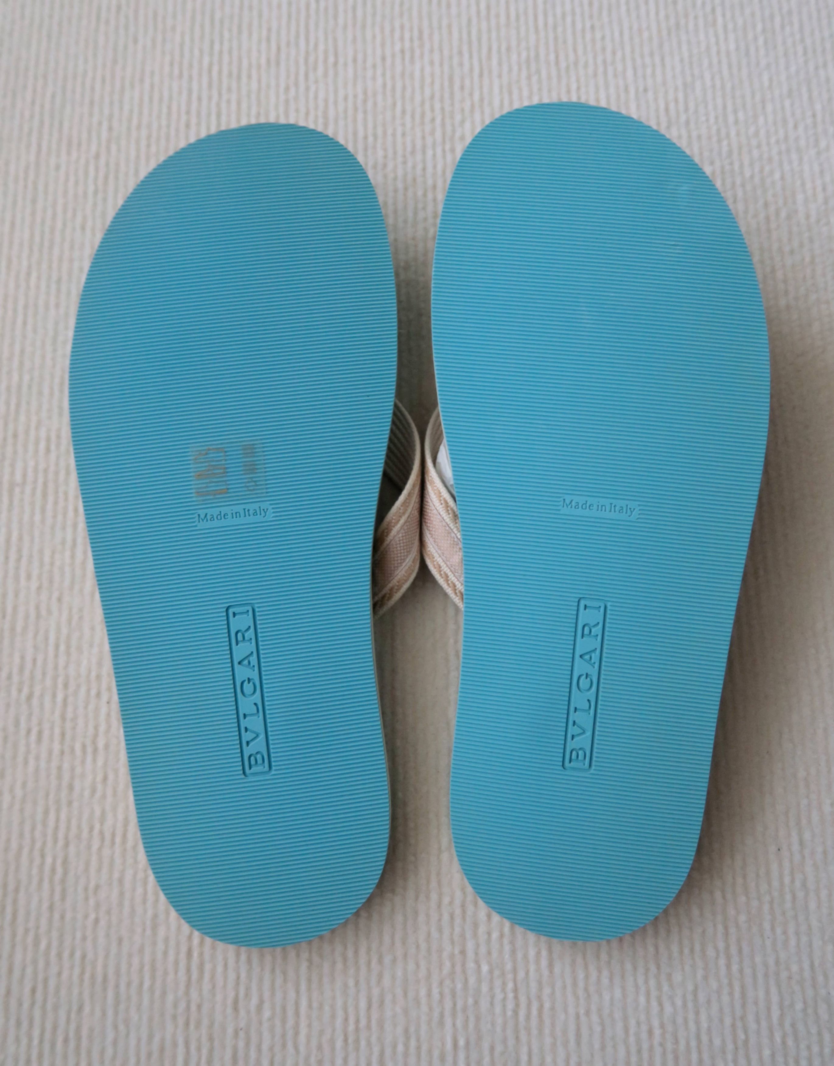 Bvlgari Bvlgari Logo Resort Slip-On Slippers Sandals Size US 11 / EU 44 - 4 Thumbnail