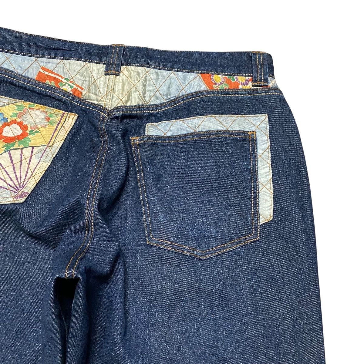 Karakuri Tamashii WAGARAYA Japan Motive Denim Jeans Size US 34 / EU 50 - 12 Thumbnail