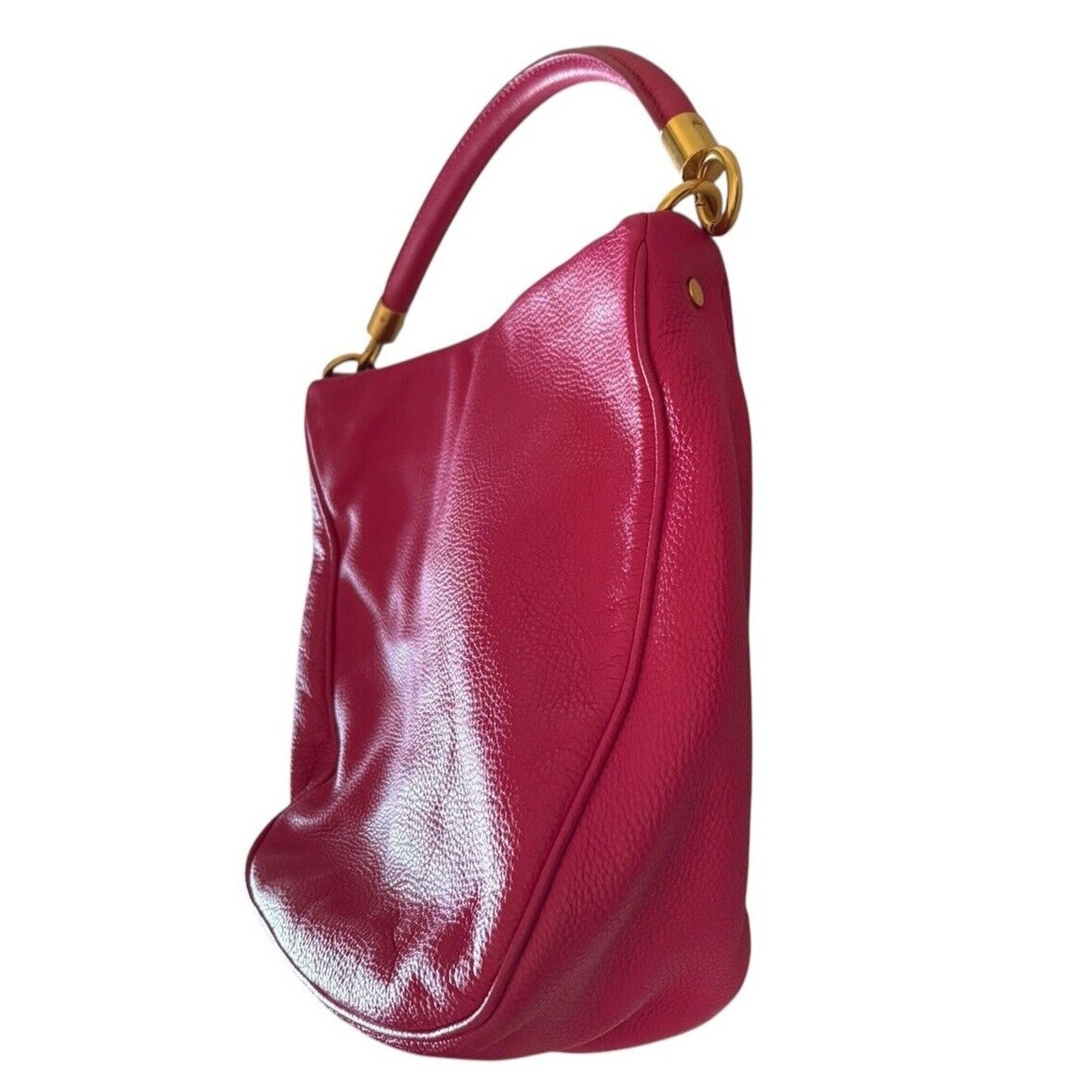 Marc Jacobs Marc Jacobs Classic Hillier Leather Hobo Bag Pink Dust bag Size ONE SIZE - 4 Thumbnail