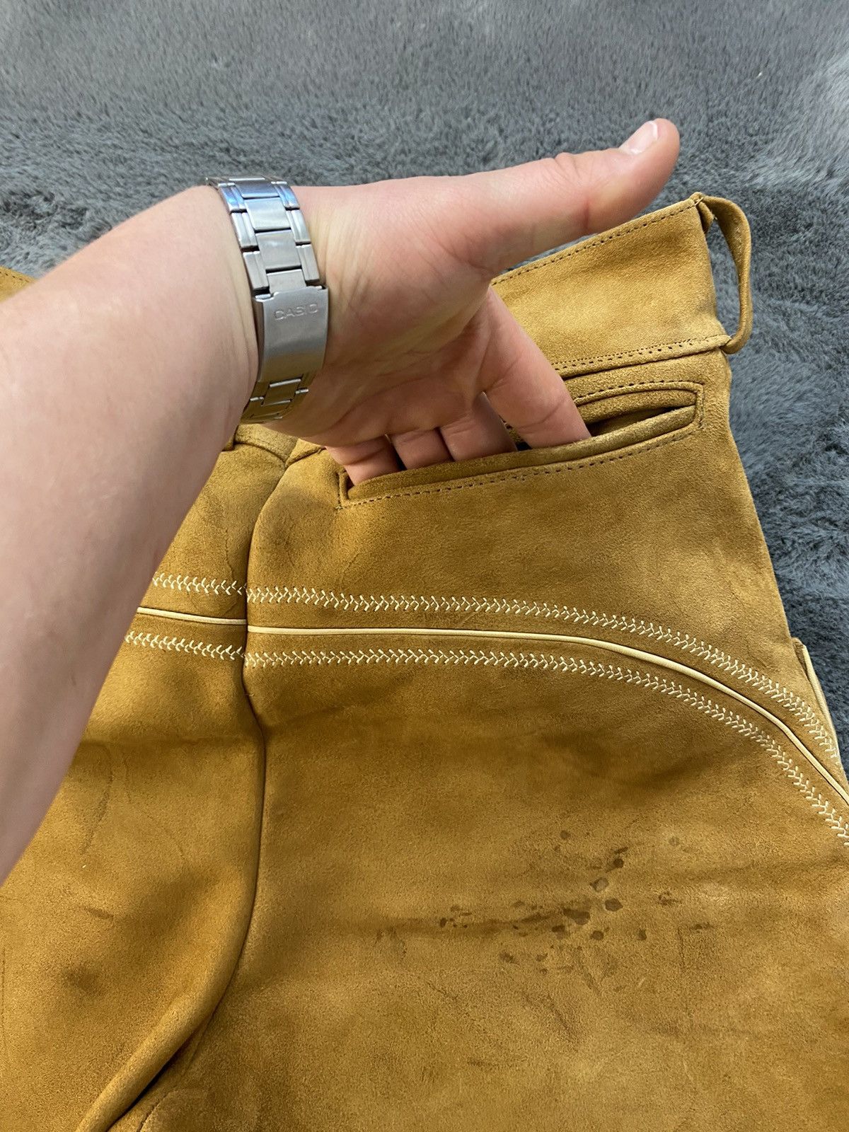 Cowboy Equipment × Japanese Brand × Leather VINTAGE TRADITIONAL LEATHER SHORTS Size US 36 / EU 52 - 20 Thumbnail