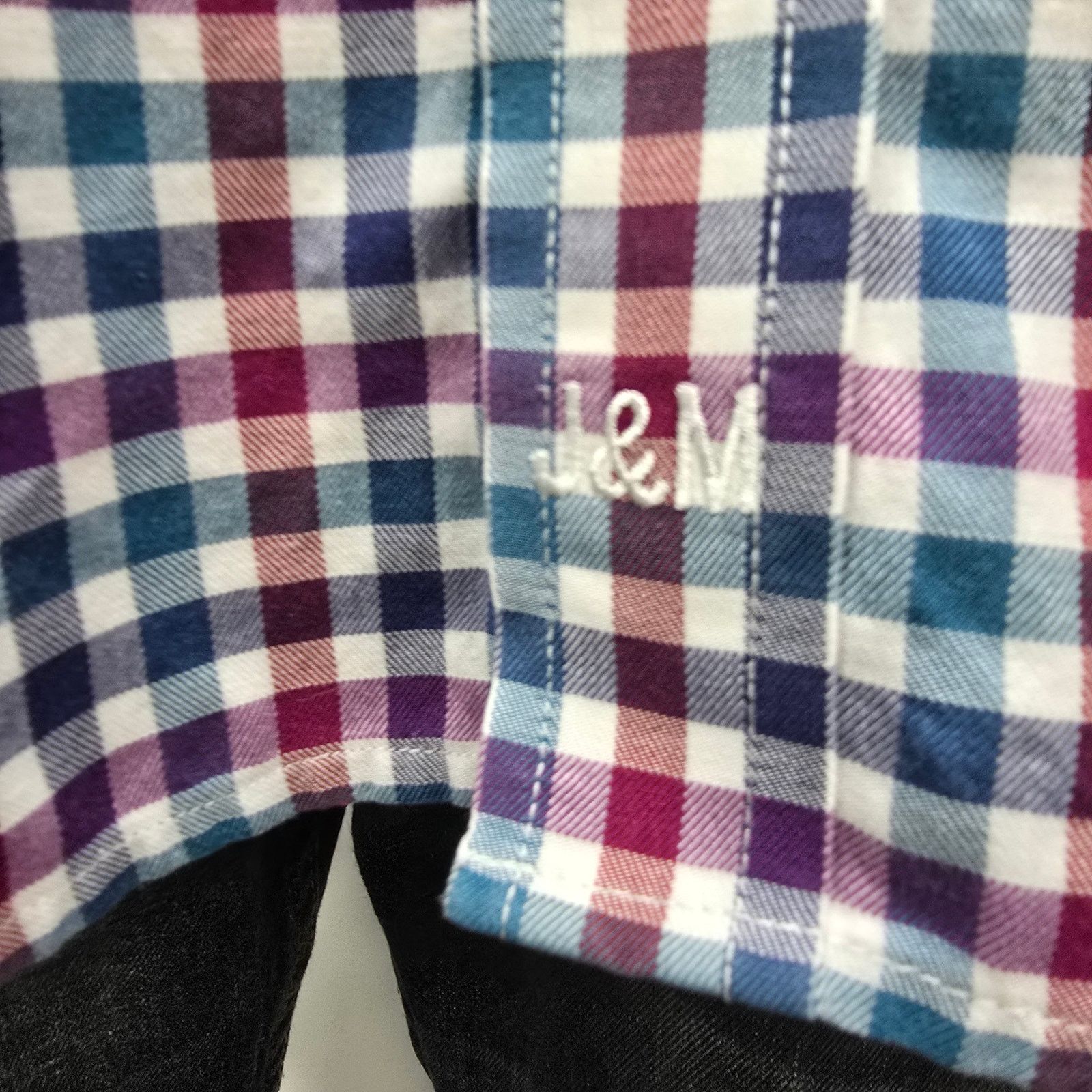 Johnston & Murphy JOHNSTON & MURPHY Shirt Men XL Contrast Flip Cuff Check Size US XL / EU 56 / 4 - 8 Thumbnail