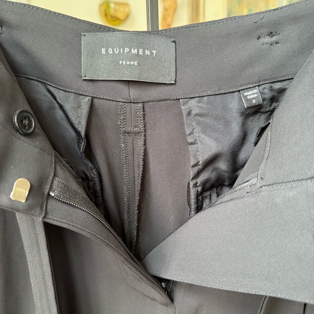 Equipment Equipment Femme Black High Waisted Belted Taper Trousers $32 Size 26" / US 2 / IT 38 - 4 Thumbnail