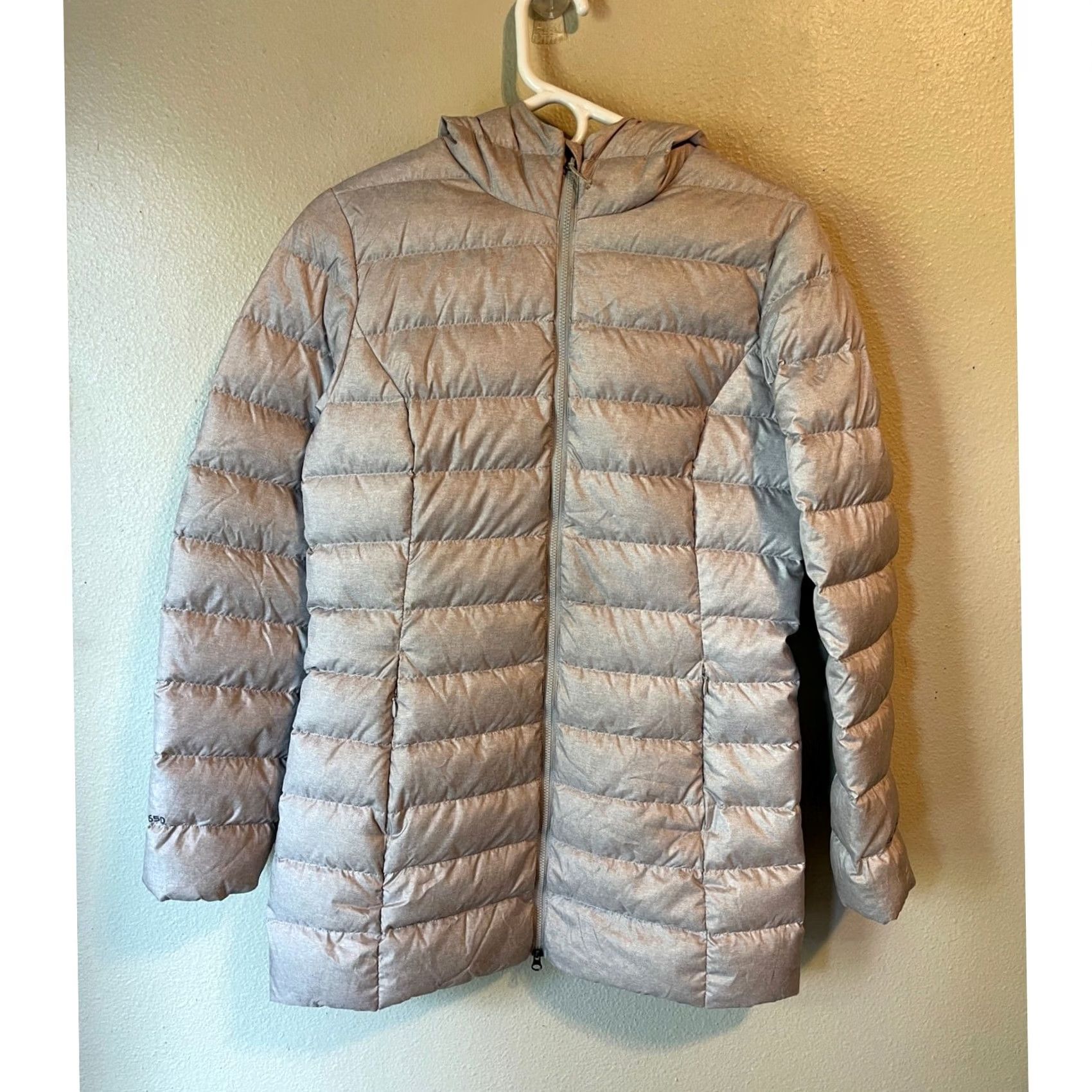Eddie Bauer Eddie Bauer Womens Coat Hooded Puffer Down Jacket Lightweight Quilted Zip Mid-Length Gray Ski Casual Travel Womens Small S Size S / US 4 / IT 40 - 2 Thumbnail