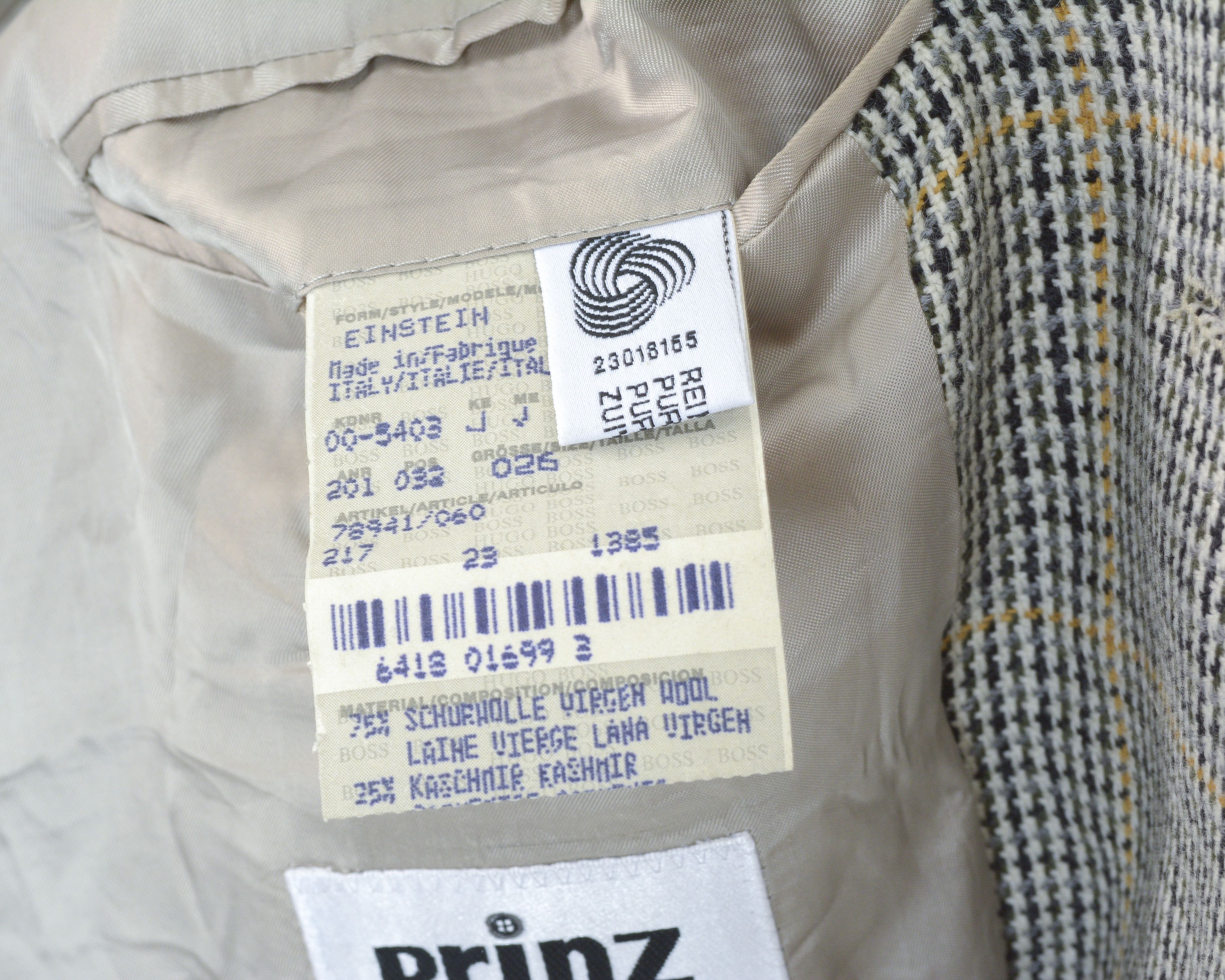 Hugo Boss Einstein Vintage US 42 Cashmere Wool Blazer Jacket Italy Size 42R - 9 Thumbnail