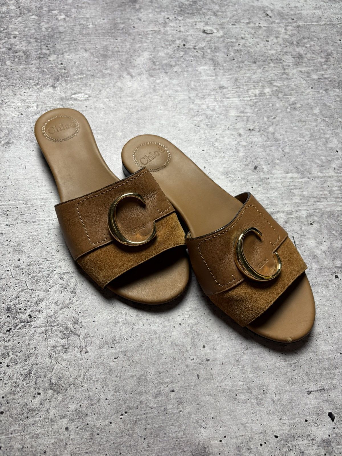 Chloe Chloe Luxury Metal Logo Sandals Size US 9 / IT 39 - 2 Thumbnail