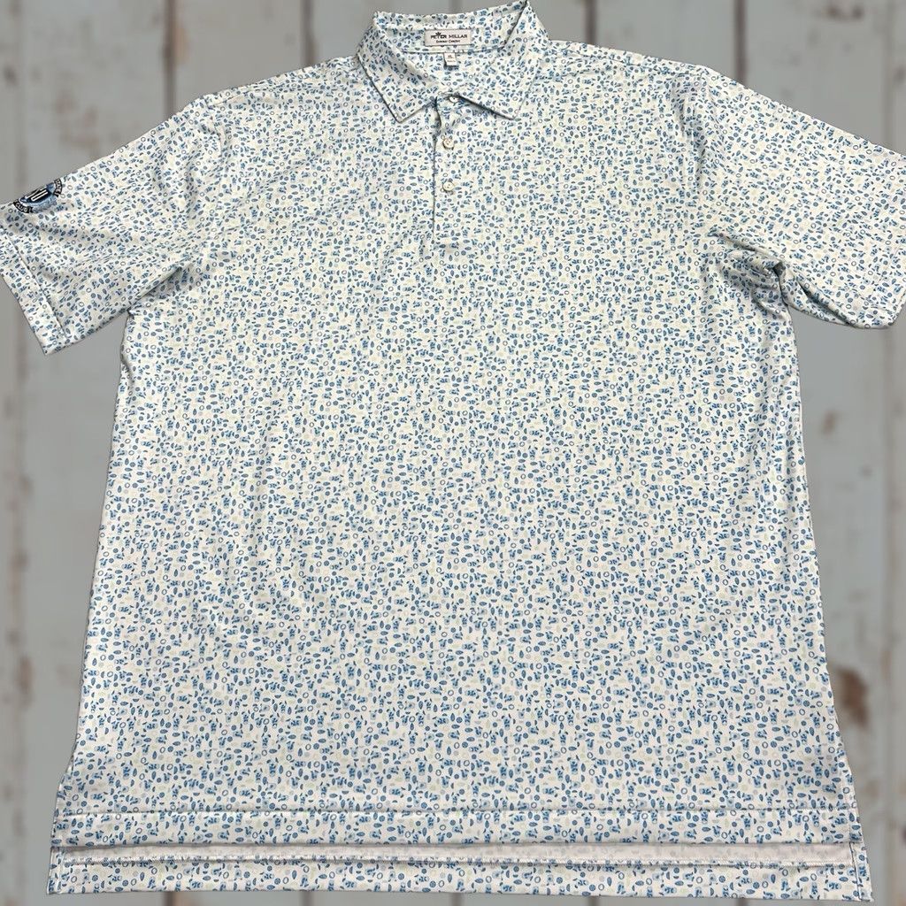 Peter Millar Peter Millar Summer Comfort Polo Shirt Men XL Blue All Over Drinks Embroidered OSU Golf Club Size US XL / EU 56 / 4 - 1 Thumbnail