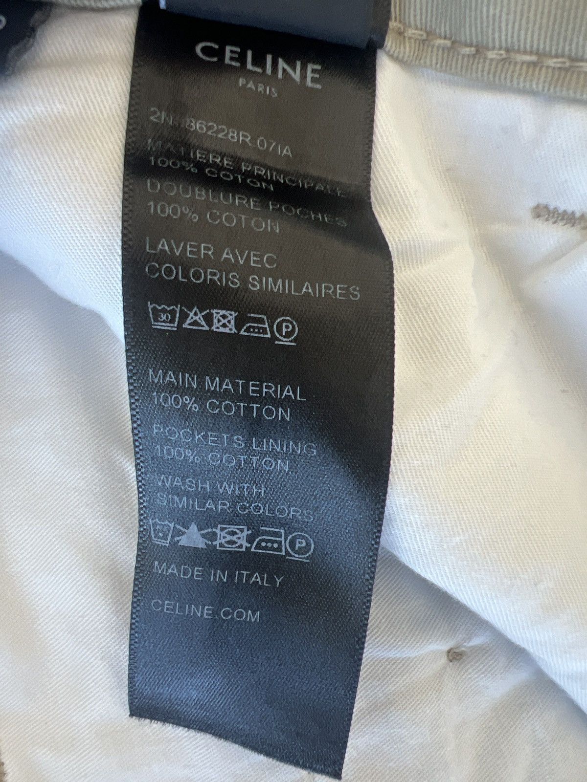 Celine STRAIGHT CHINOS IN COTTON TWILL Size US 29 - 9 Thumbnail