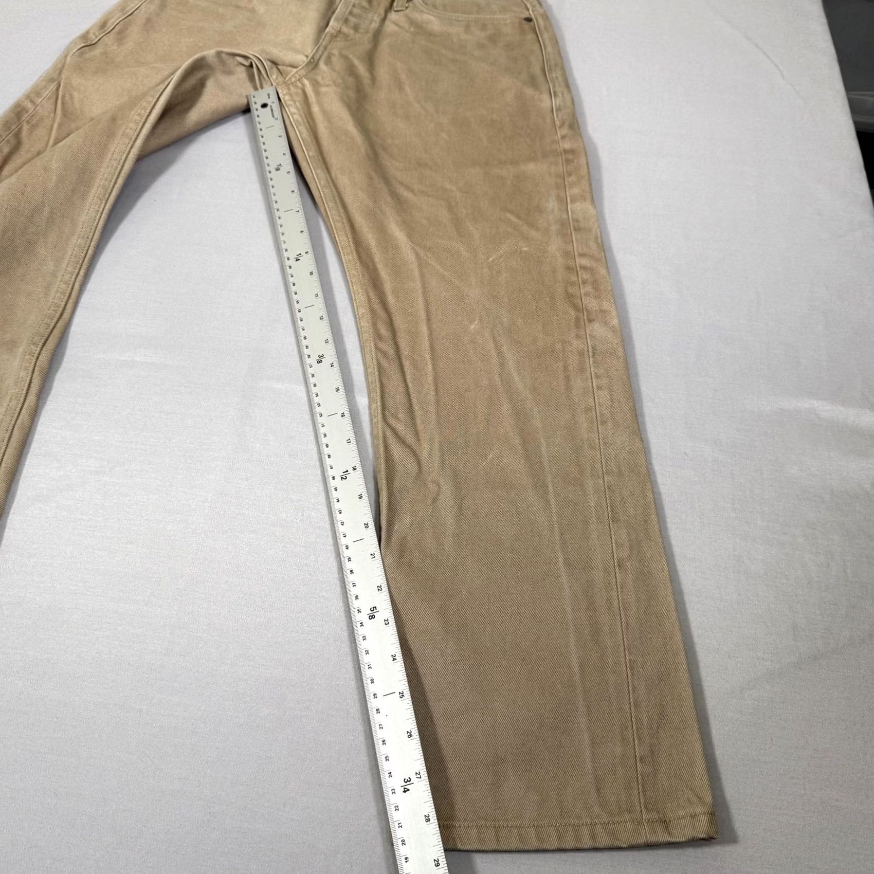 The Unbranded Brand Unbranded Brand Jeans Mens 32x29 Beige Selvedge UB207 Tapered Denim Pants Size US 32 / EU 48 - 5 Thumbnail