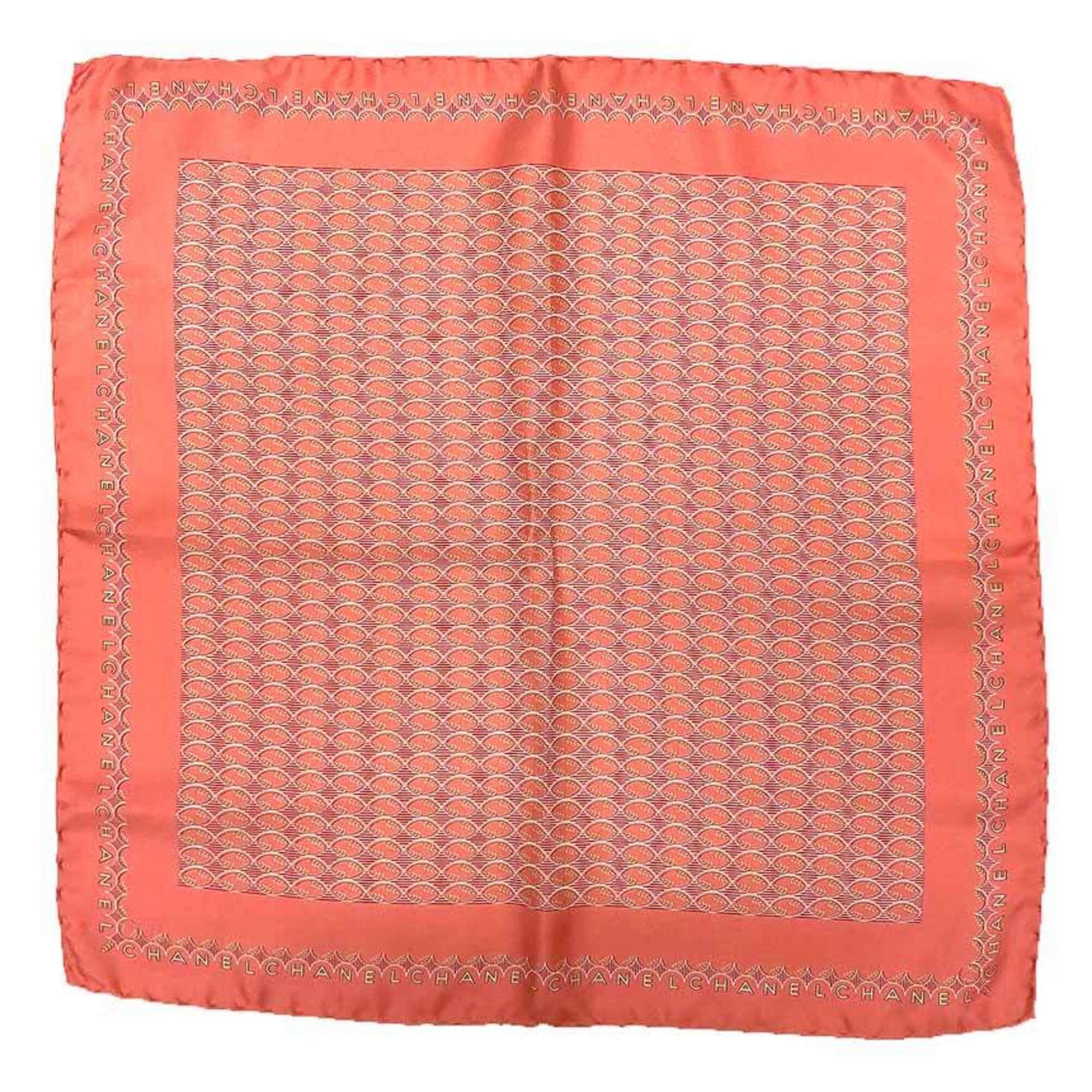 Chanel Chanel scarf/muffler, rugby ball design, silk, pocket square/neckerchief. Size ONE SIZE - 1 Thumbnail