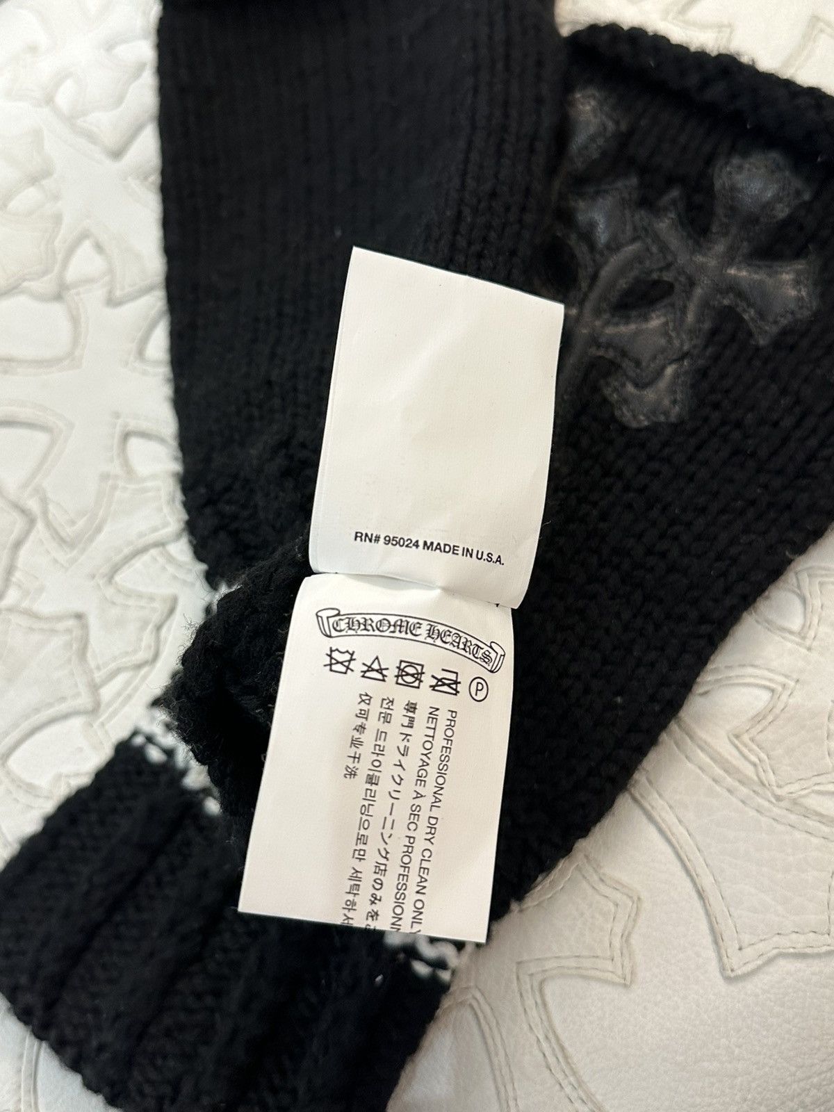 Chrome Hearts CHROME HEARTS CASHMERE CROSS PATCH GLOVES Size ONE SIZE - 5 Thumbnail