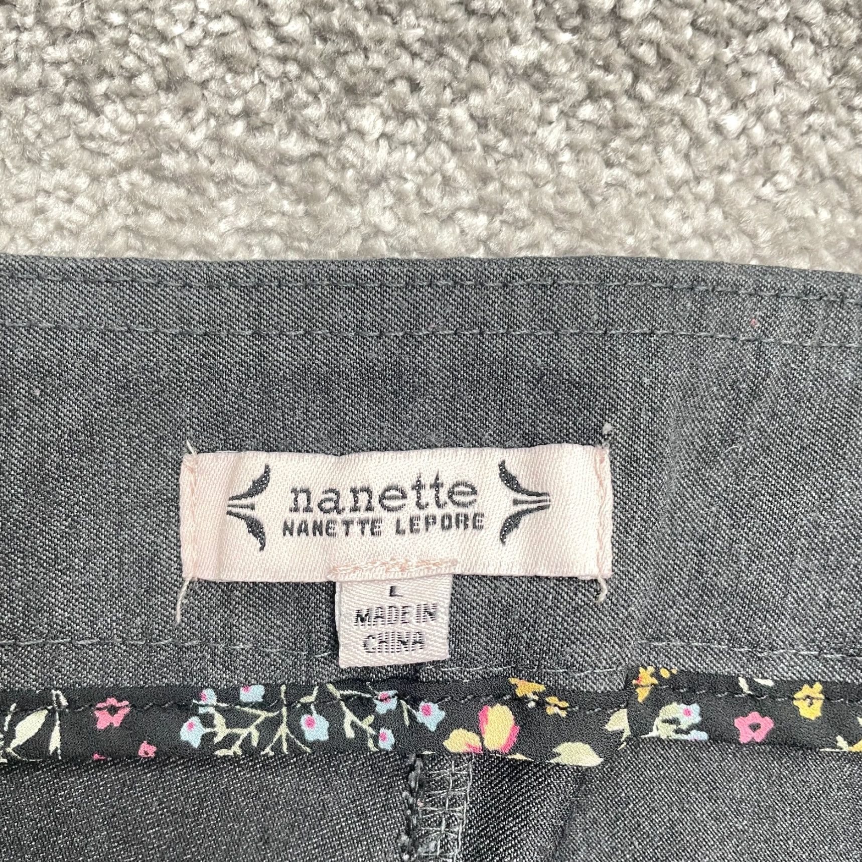 Nanette Lepore Nanette Lepore Bootcut Cropped Pants Womens Large Gray Pull On Stretch 34x25.5 Size 36" / US 14 / IT 50 - 6 Thumbnail