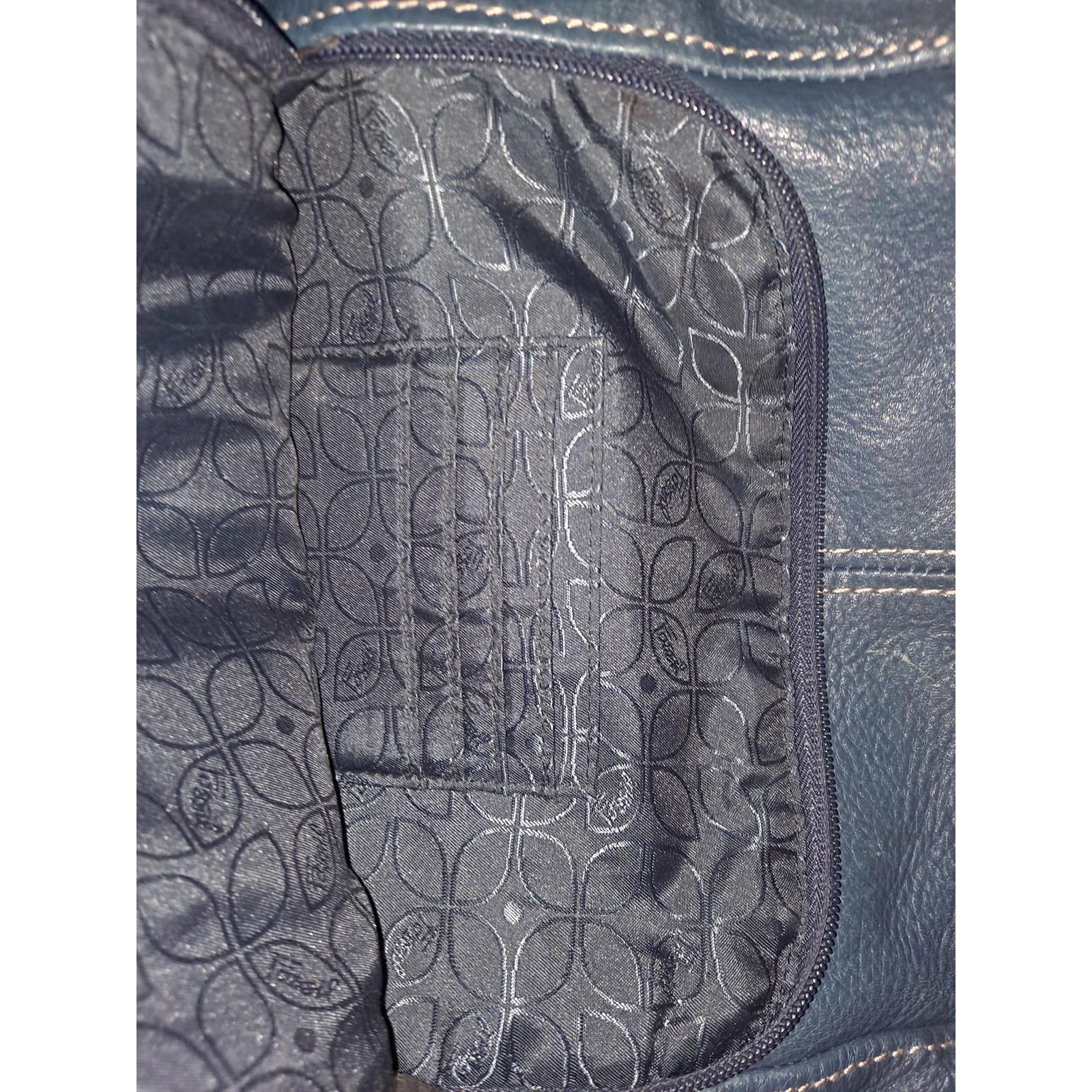 Fossil Fossil Purse Blue Leather Adjustable Crossbody Shoulder Bag Size ONE SIZE - 4 Thumbnail