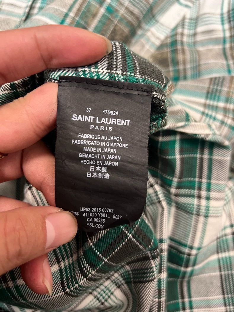 Other Saint Laurent Paris Saint Laurent Paris Green plaid shirt- Size US M / EU 48-50 / 2 - 5 Thumbnail